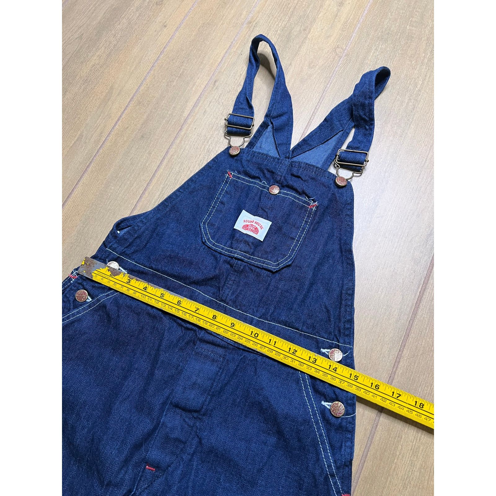 Vintage Vintage Round House Denim Overalls USA Cotton Bib Sz S/M Size US 30 / EU 46 - 14 Thumbnail