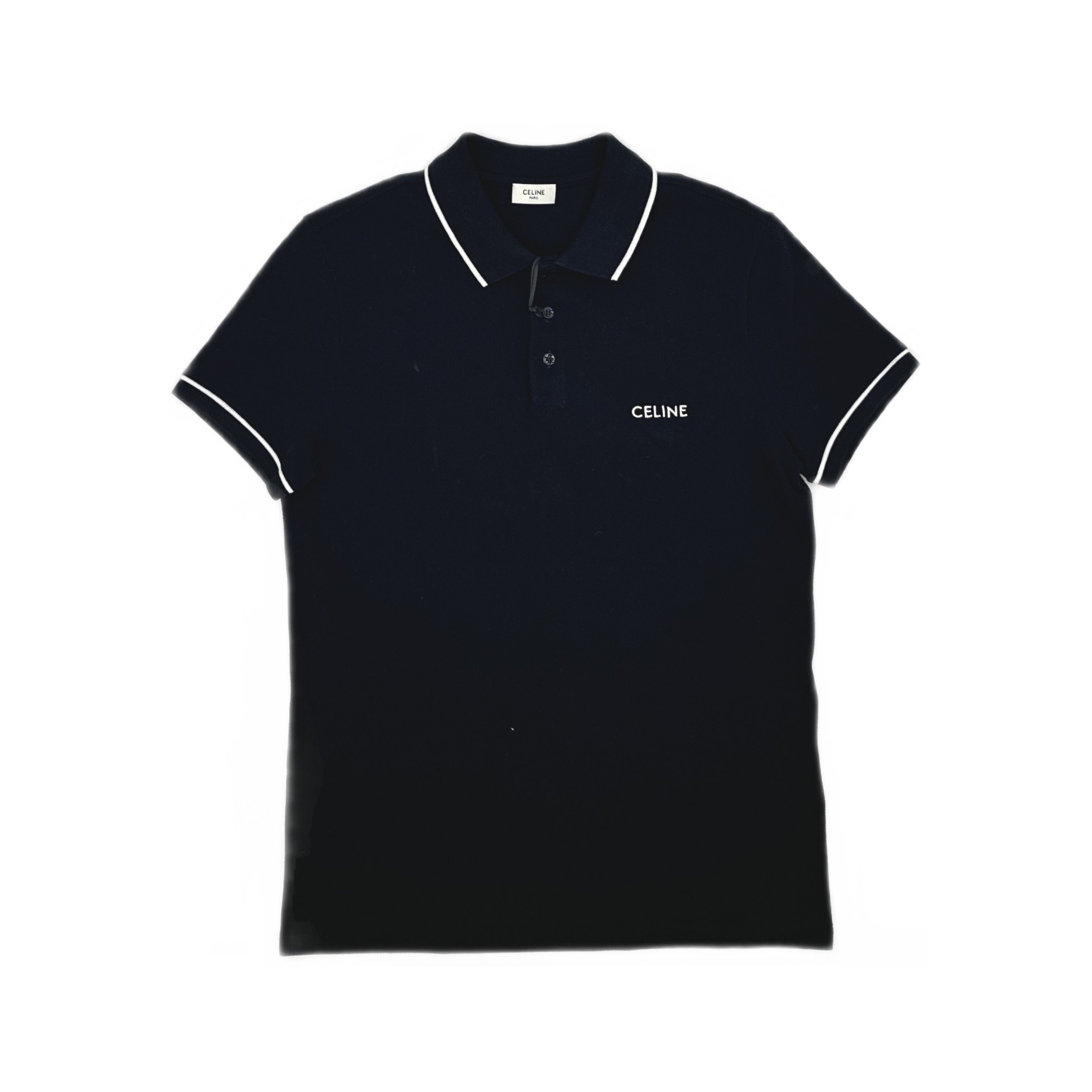 Celine CELINE Logo Embroidery Polo Shirt Size S Size US S / EU 44-46 / 1 - 1 Thumbnail
