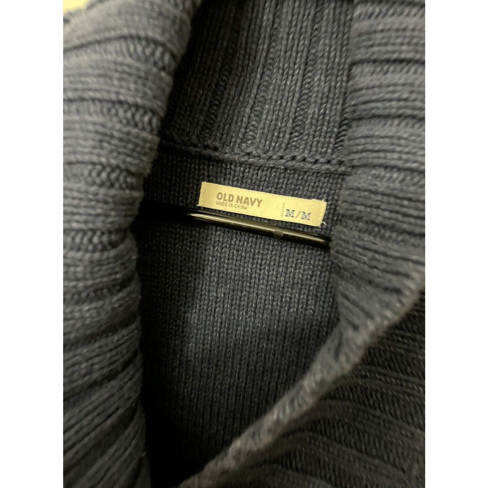 Old Navy Old Navy Sweater Women's Medium Cable Shawl Collar Blue Pullover Size M Size M / US 6-8 / IT 42-44 - 2 Thumbnail