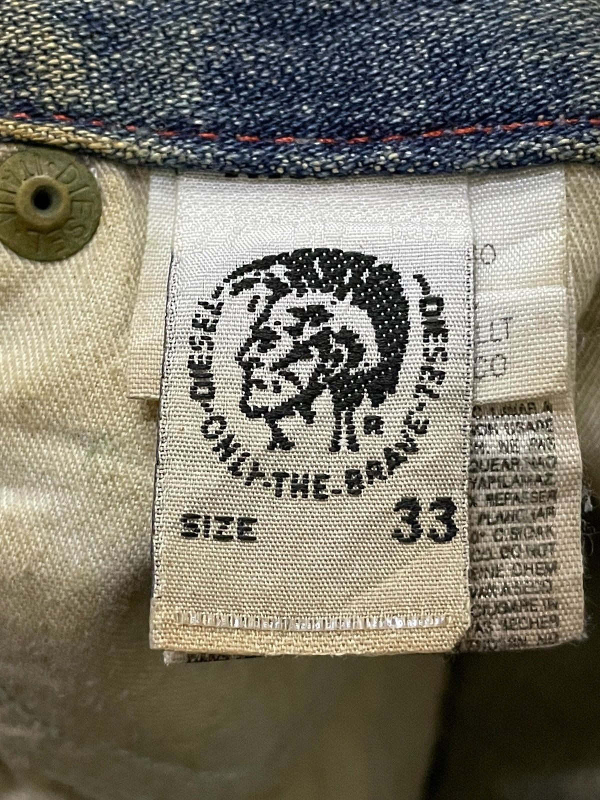 Diesel × Hysteric Glamour Vintage Diesel TrompeL’oeil Loose Baggy Mud Wash Jeans Size US 33 - 22 Thumbnail