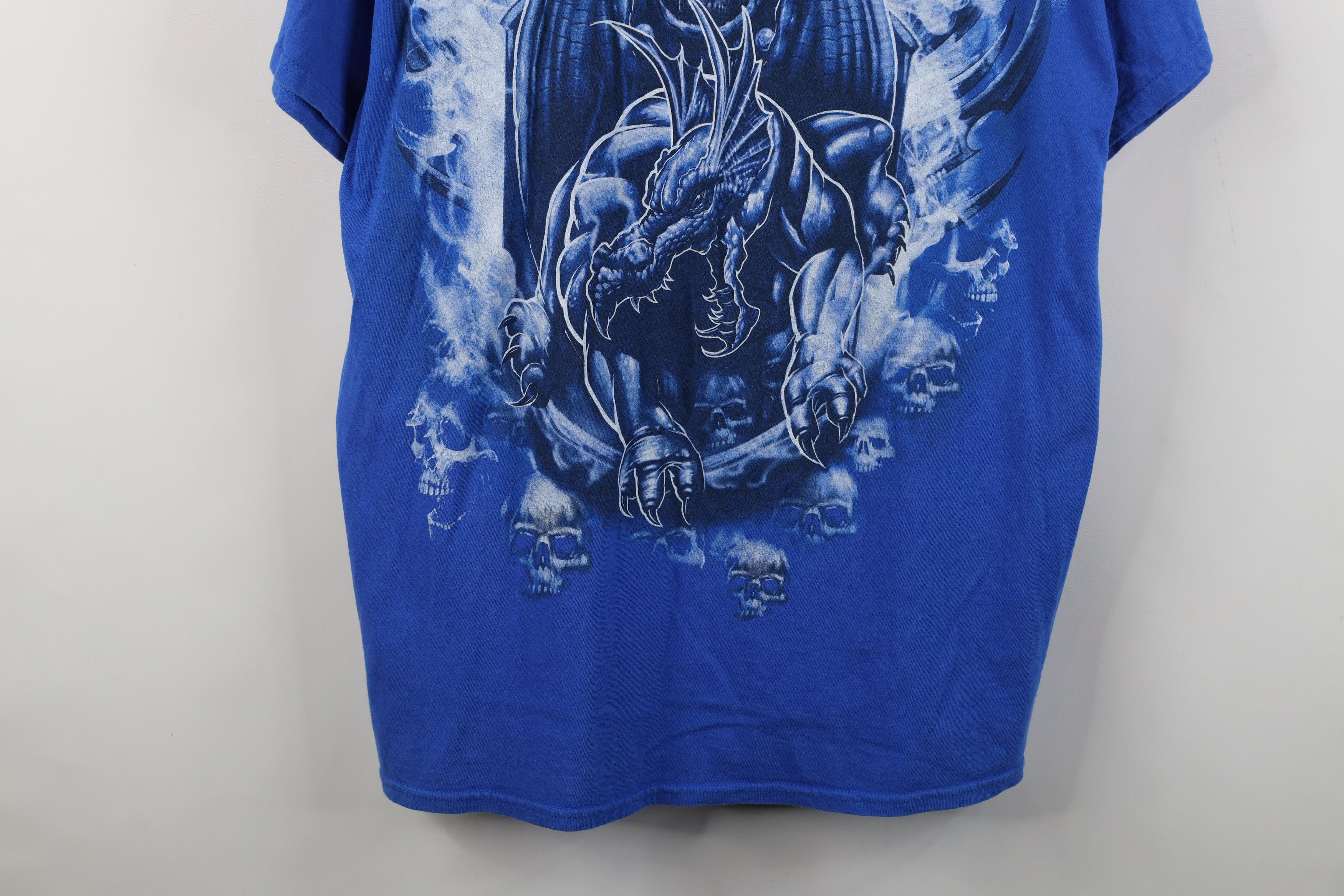 Vintage Vintage 90s Y2K Streetwear Dragon Skull Fire Fantasy T-Shirt Size US XL / EU 56 / 4 - 3 Thumbnail