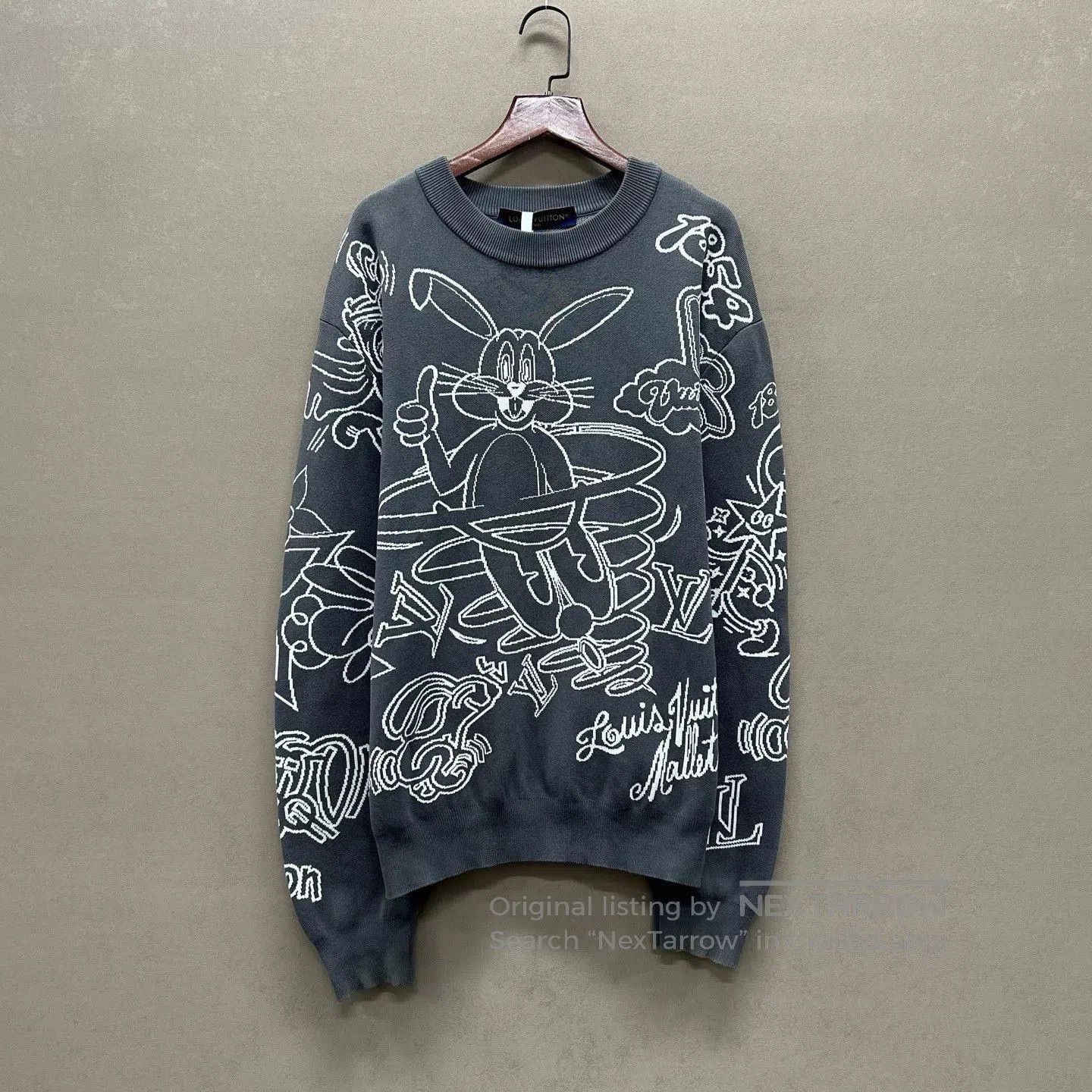 Louis Vuitton Gray Rabbit Graphic Sweatshirt Size M. Size US M / EU 48-50 / 2 - 1 Thumbnail