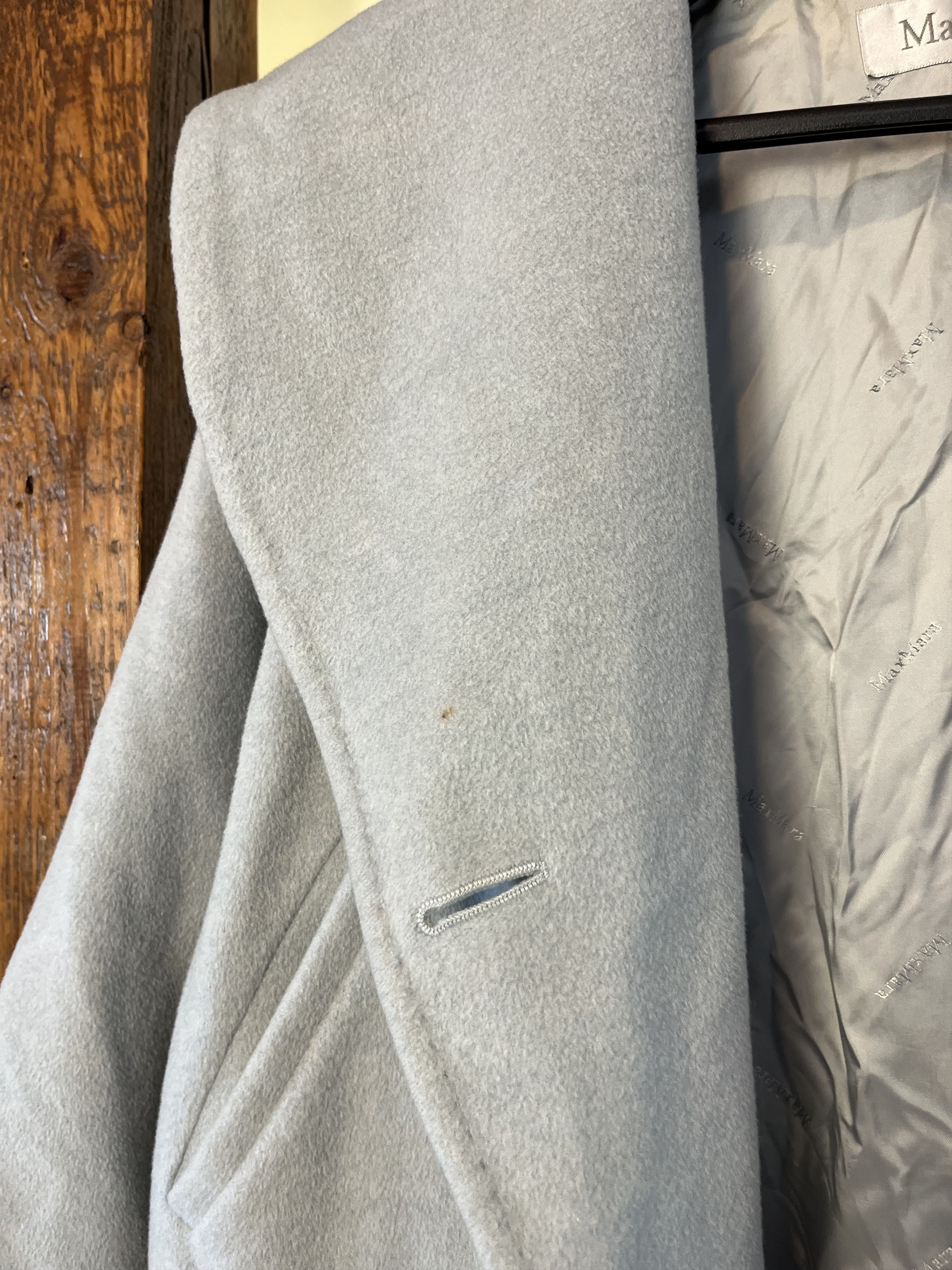 Max Mara Max Mara Wool Cashmere Baby Blue Coat Size XL / US 12-14 / IT 48-50 - 10 Thumbnail