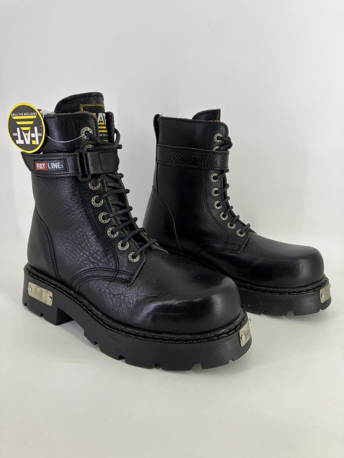 Vintage Genuine leather military-style boot chunky platform FAT Y2K Size US 10 / EU 43 - 2 Thumbnail