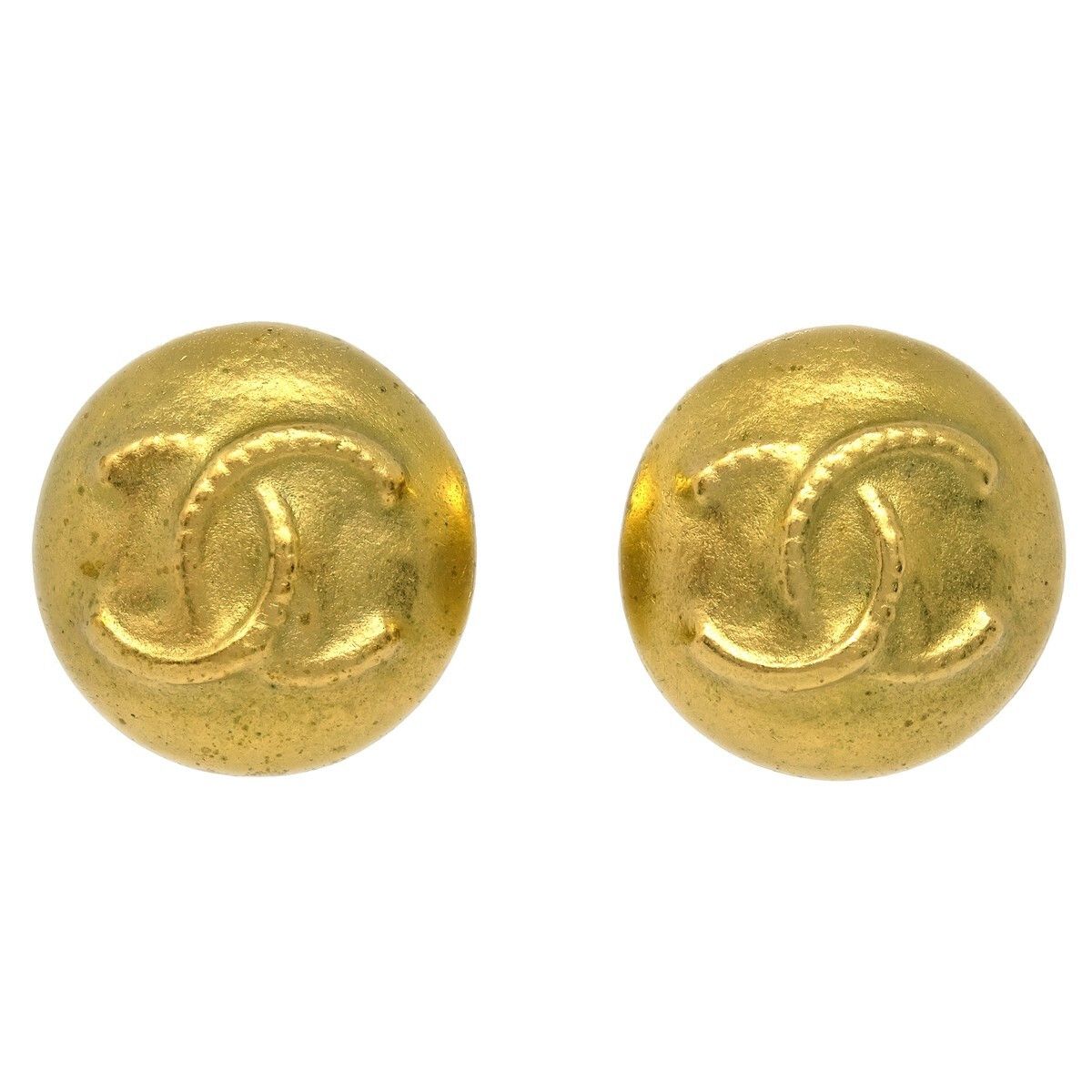 Chanel Chanel Vintage CC Round Clip-On Metal Size ONE SIZE - 1 Thumbnail