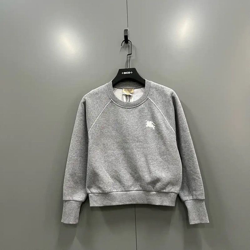 Burberry Burberry Gray Cotton Women's Cropped Sweatshirt Size S / US 4 / IT 40 - 1 Thumbnail