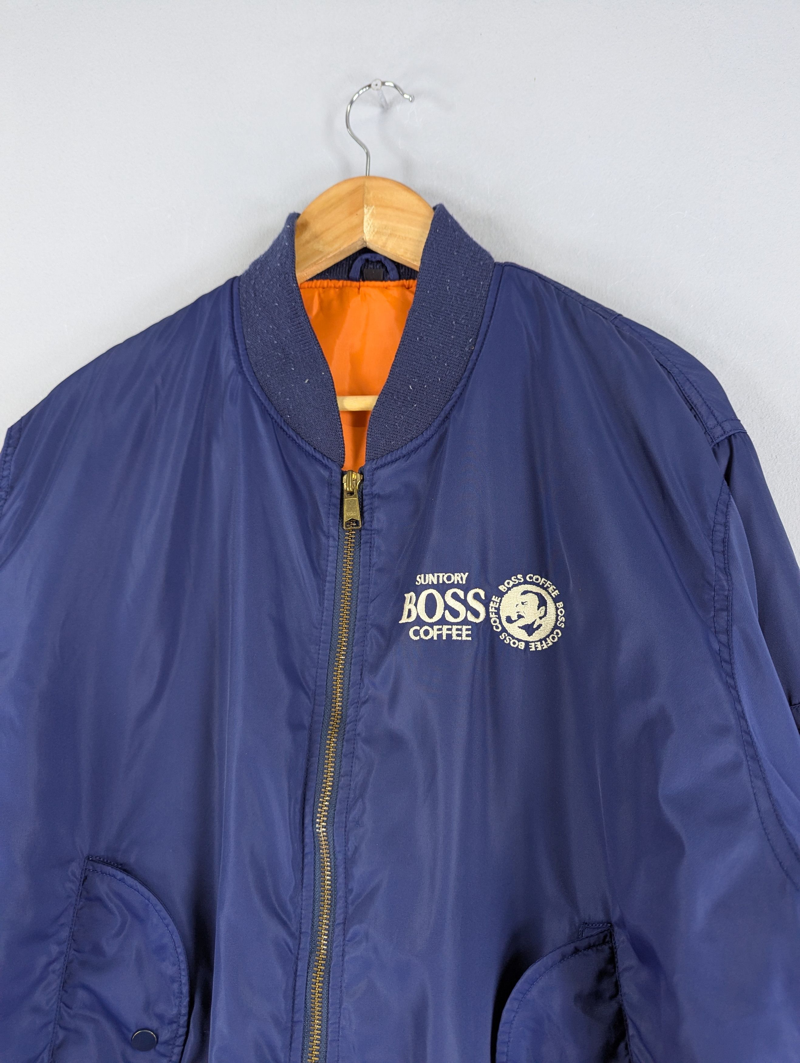 Japanese Brand Vintage 90s Suntory Coffee Boss Bomber Flight Jacket Size US L / EU 52-54 / 3 - 5 Thumbnail