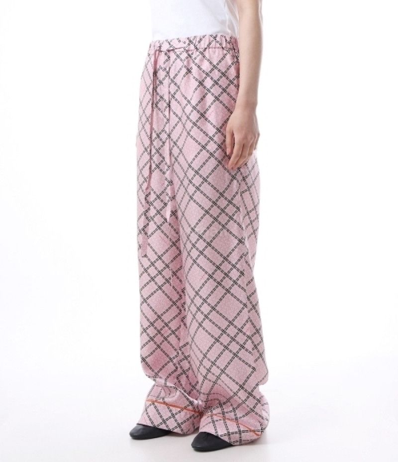 Gucci o1la5ras0526 Printed Silk Twill Trousers in Pink Size 26" / US 2 / IT 38 - 2 Thumbnail