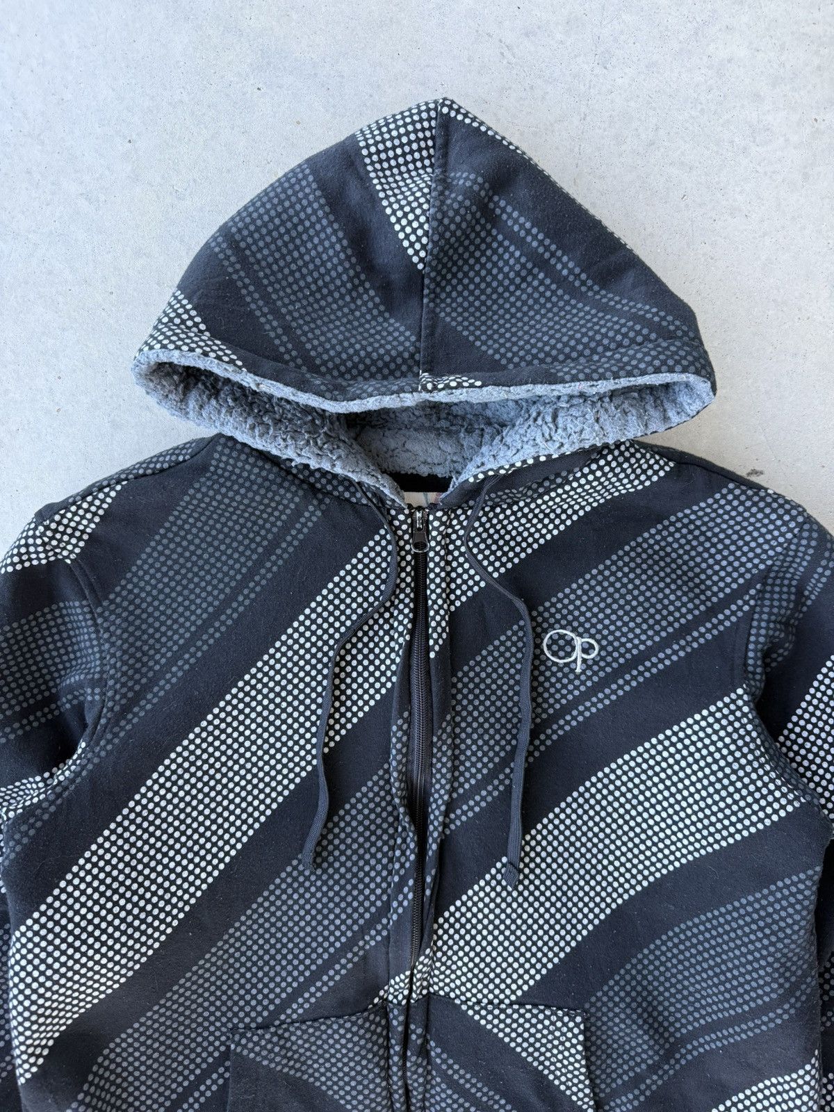 Ocean Pacific Vintage Y2K OP/Ocean Pacific Black Striped Zip Up Hoodie Size US M / EU 48-50 / 2 - 3 Thumbnail