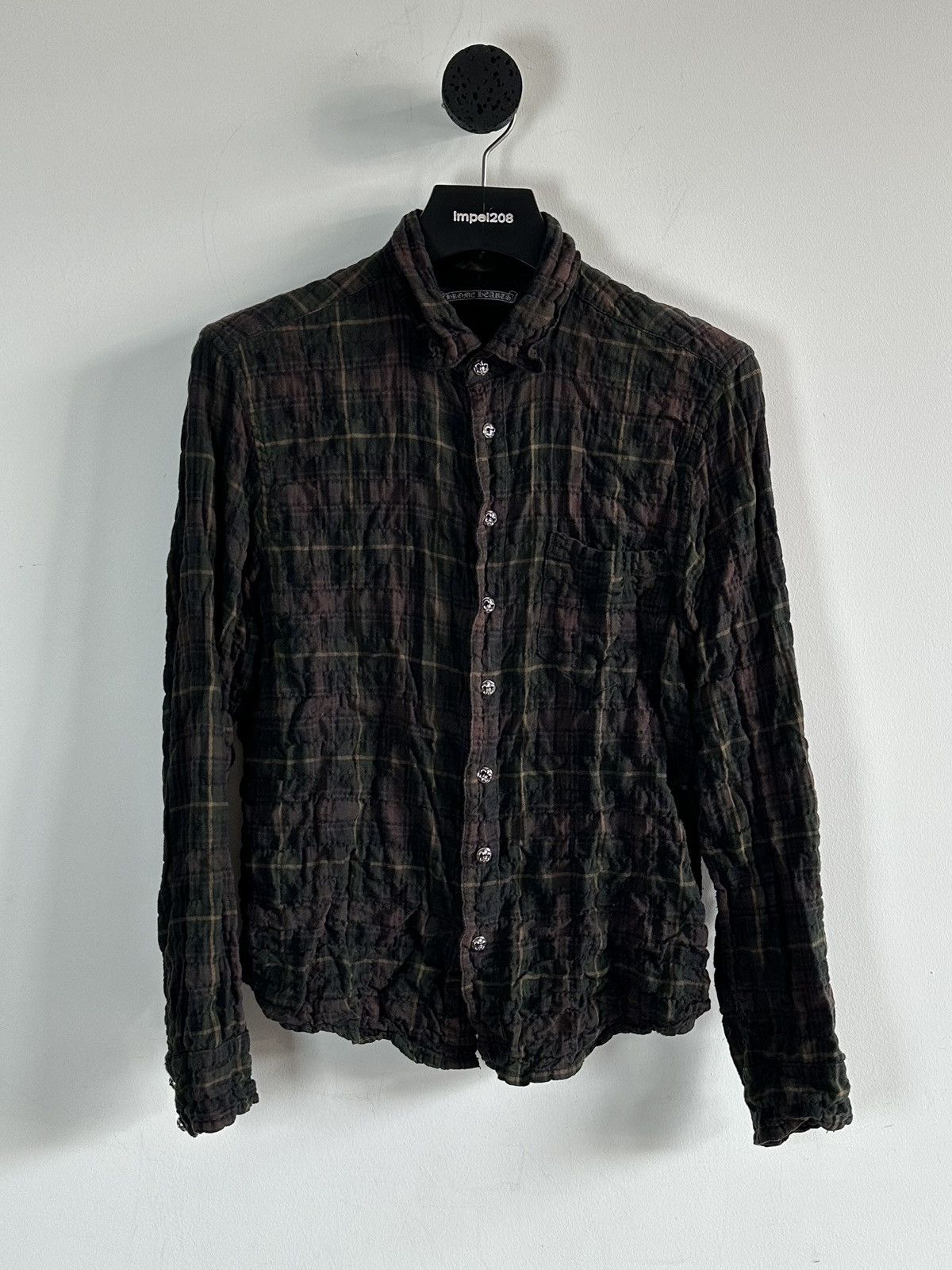 image of Chrome Hearts Bs Shirt in Green, Men's (Size Medium)