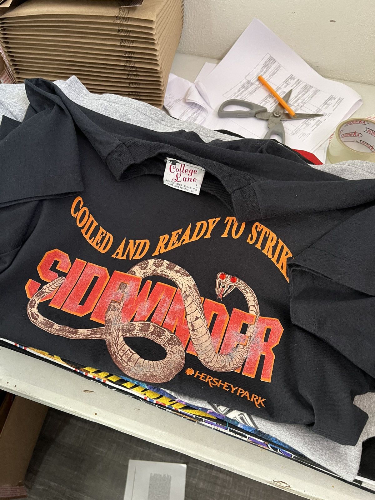 Universal Studios 90s Sidewinder Hershey Park Single Stitch Snake Rhinestones Size US L / EU 52-54 / 3 - 1 Thumbnail