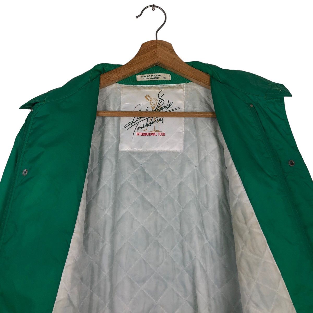Japanese Brand 🔥90’s Vintage Satin Bomber Jacket Dunlop Phoenix Tournament Size US L / EU 52-54 / 3 - 11 Thumbnail