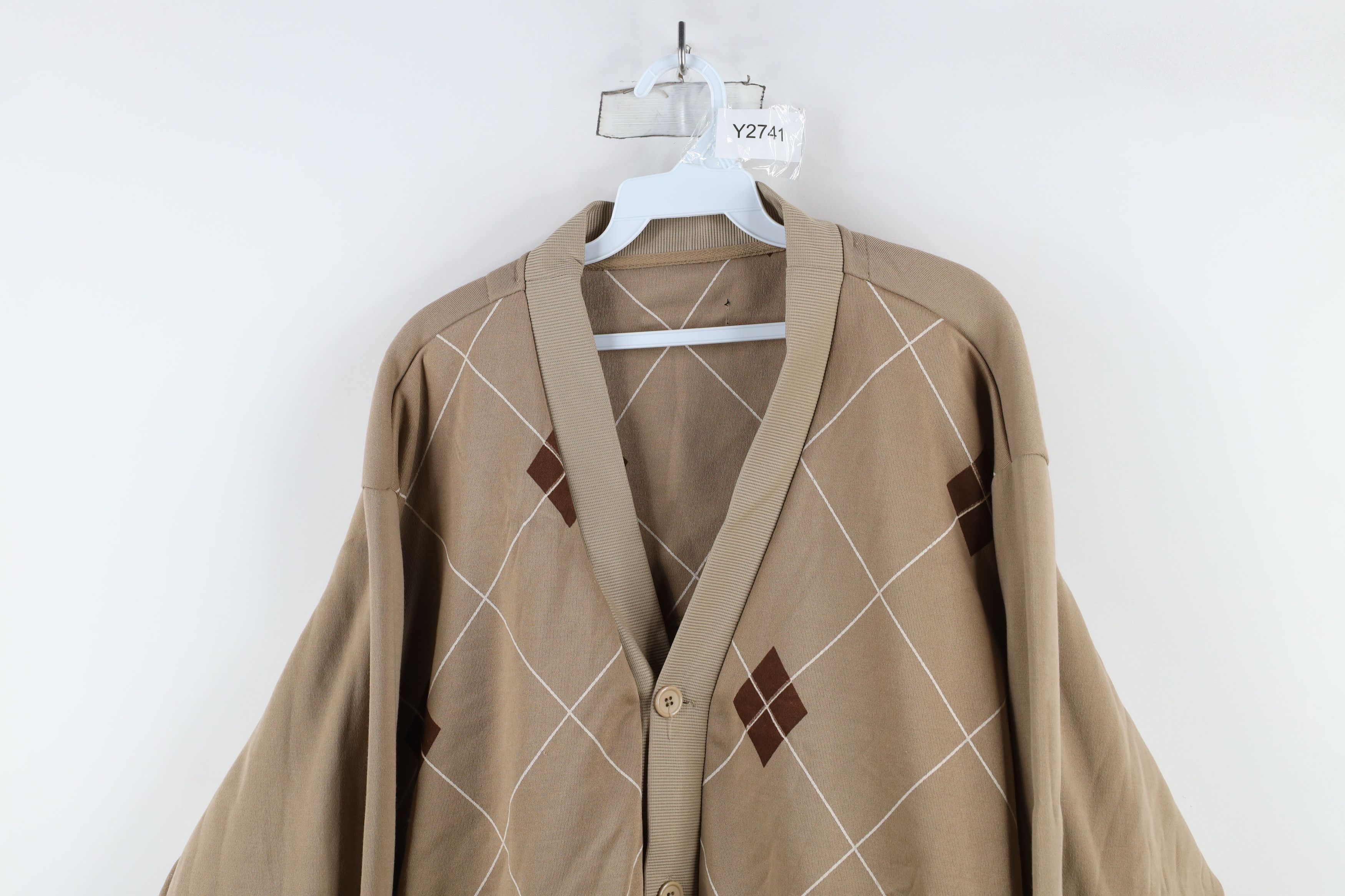 Vintage Vintage 90s Streetwear Button Cardigan Sweatshirt Brown Size US XL / EU 56 / 4 - 2 Thumbnail