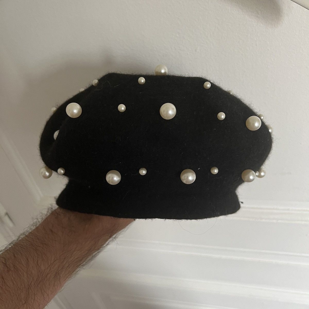 Vintage Vintage Avant Garde Beret Hat Pearl like jpg cdg margiela Size ONE SIZE - 2 Thumbnail