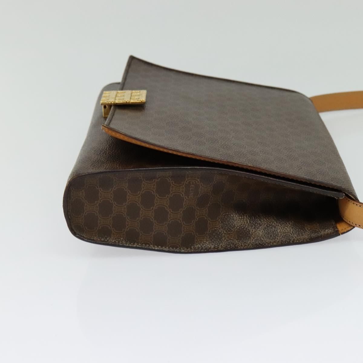 Celine CELINE Macadam Canvas Shoulder Bag Pvc Brown Gold Size ONE SIZE - 5 Thumbnail
