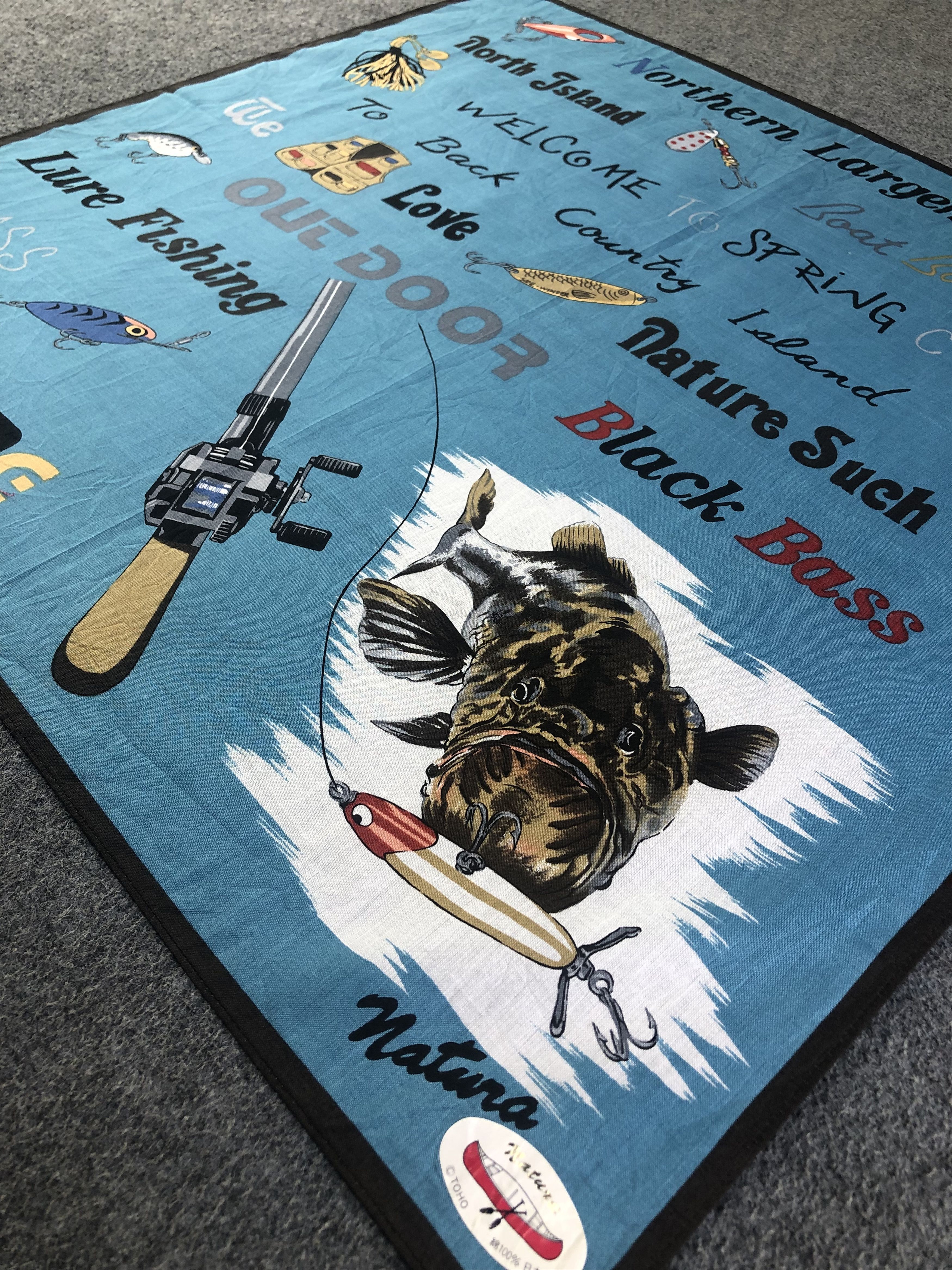 Vintage Natura Fishing Handkerchief / Bandana / Neckerchief C440 Size ONE SIZE - 3 Thumbnail