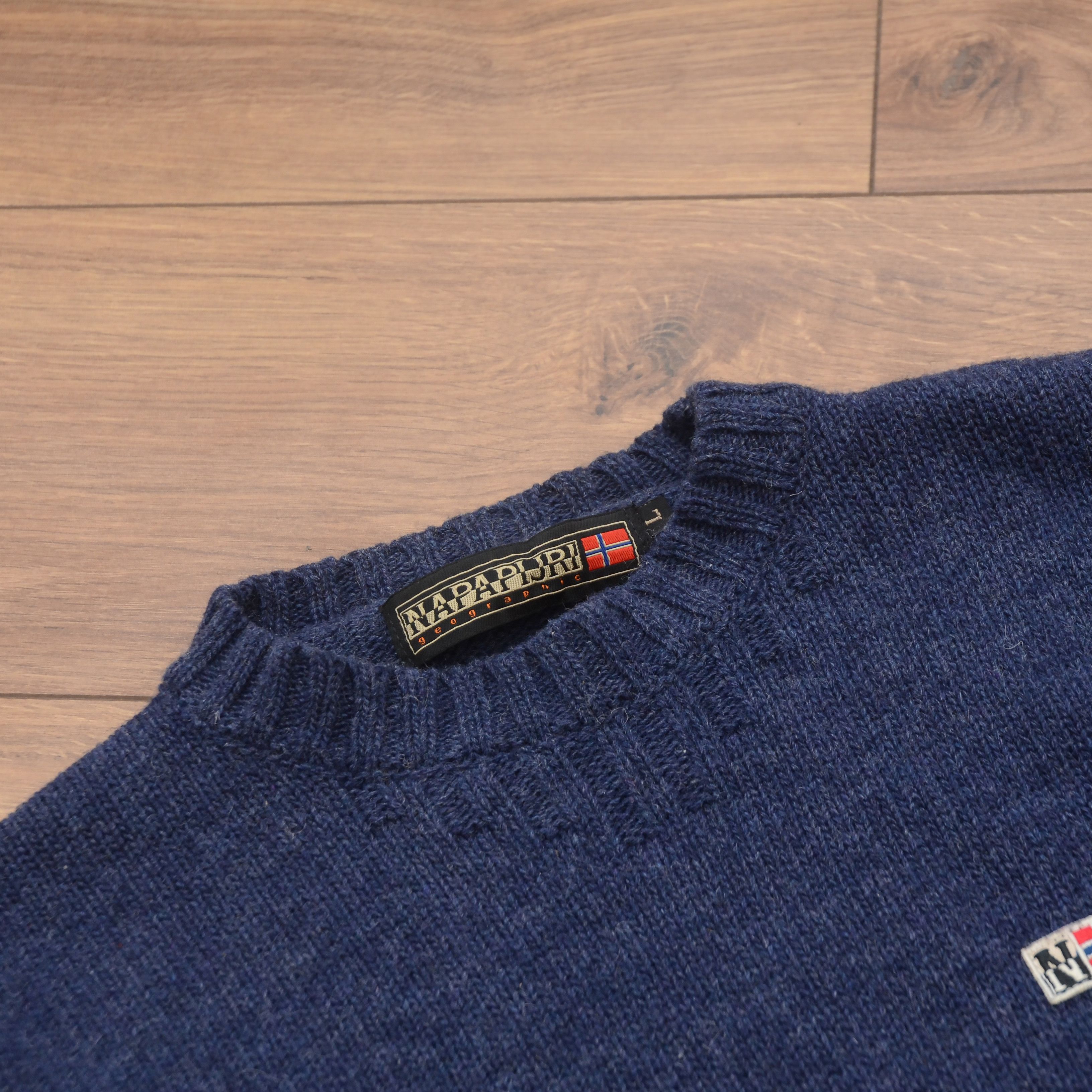 Napapijri Vntg Napapijri Sweater Wool Flags Trans Atlantic Expedition Size US L / EU 52-54 / 3 - 9 Thumbnail
