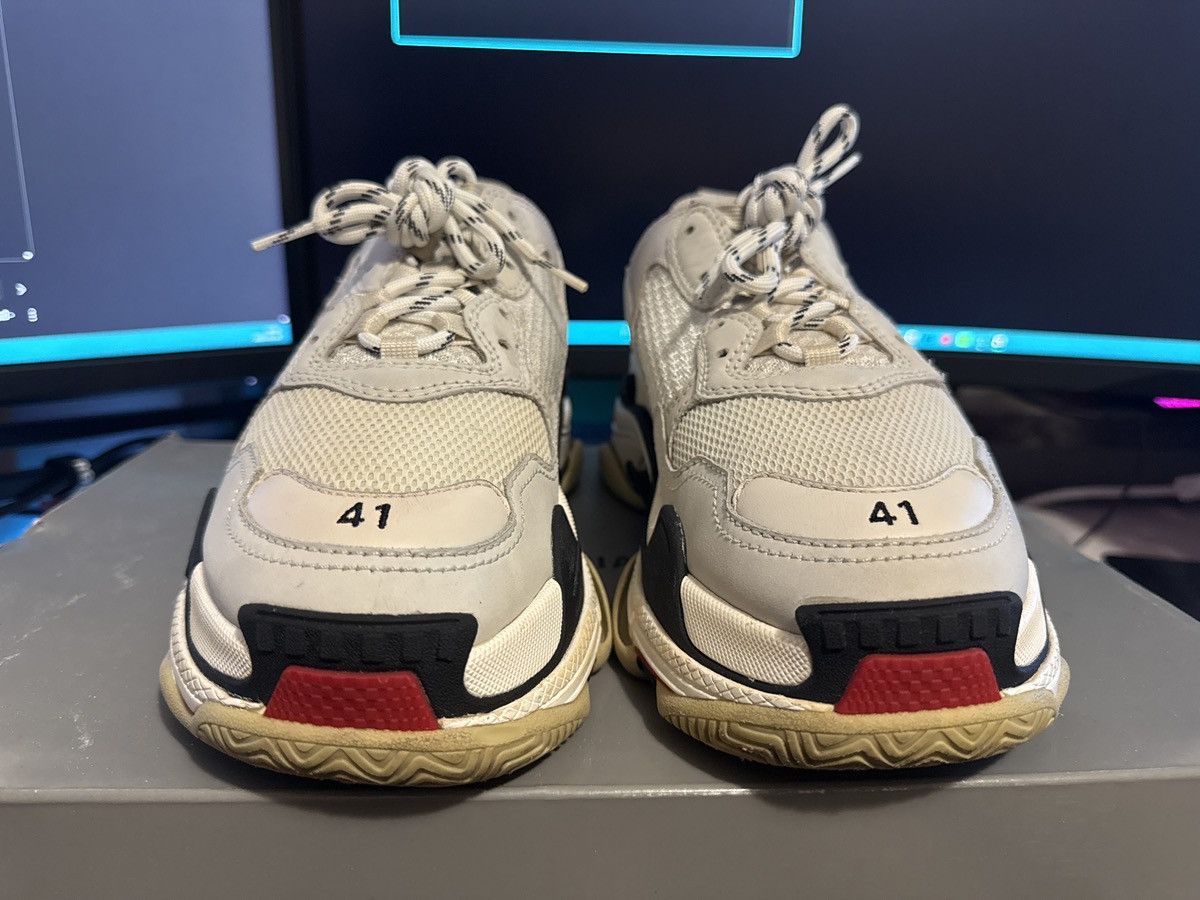 Balenciaga Balenciaga Triple S Gray/White/Red/Black Size US 7 / EU 40 - 6 Thumbnail