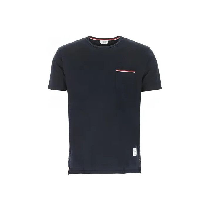 Thom Browne Thom Browne Navy Tricolour Pocket T-Shirt Size US S / EU 44-46 / 1 - 1 Thumbnail