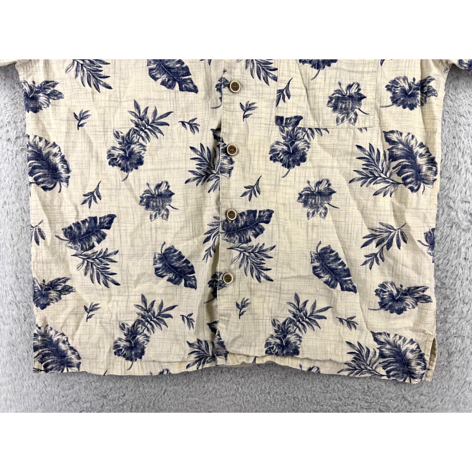 Ocean Pacific Ocean Pacific Shirt Men Large Beige Blue Hibiscus Floral Hawaiian Vacation OP Shirt Mens L Beige Floral Hawaiian Surf Aloha Beach 80s? Size US L / EU 52-54 / 3 - 5 Thumbnail