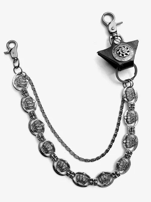 Jewelry Kuriyama x Haya Skull & Crown - Punk Grunge Chain Belt Size ONE SIZE - 4 Thumbnail