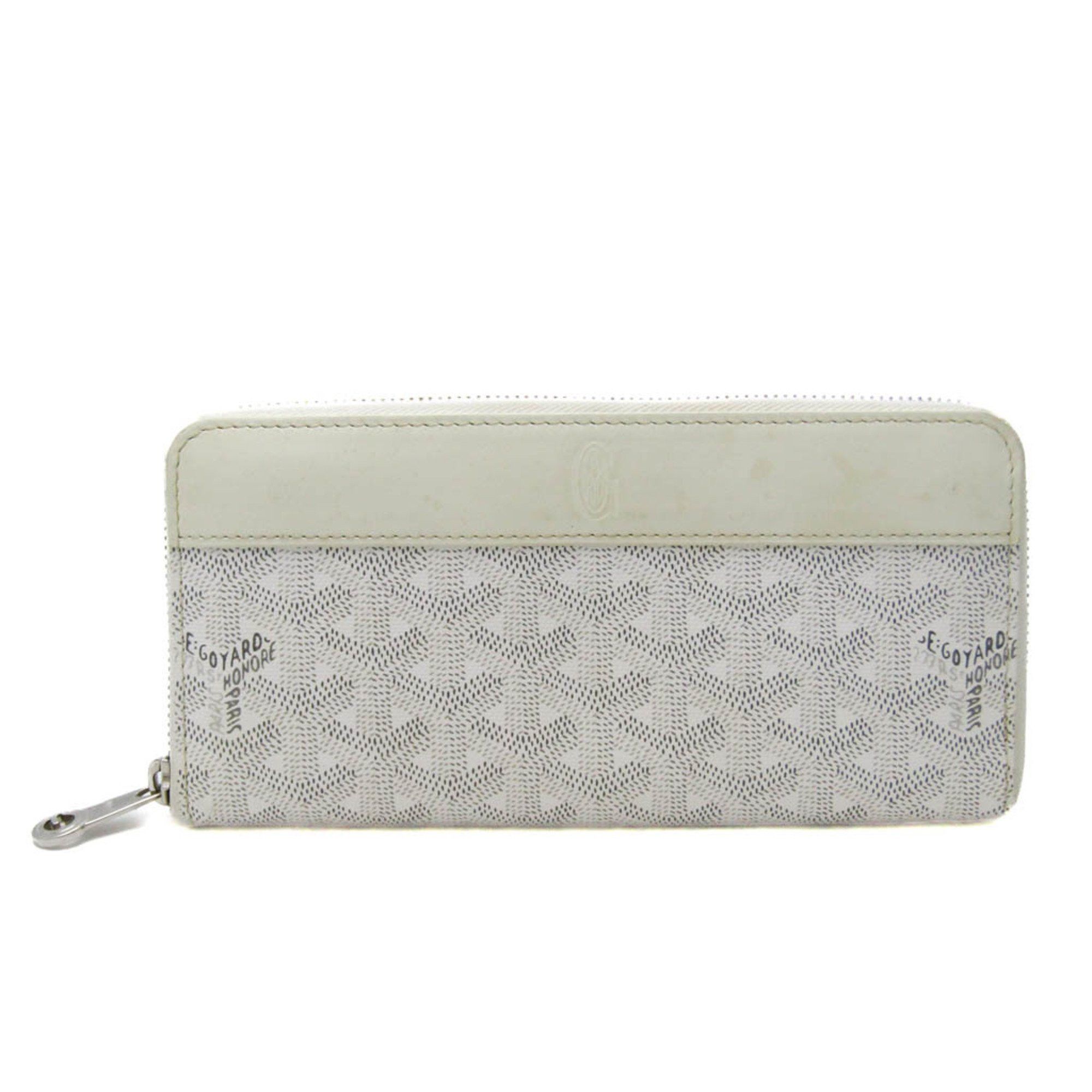 image of Goyard Matignon Women,men Coated Canvas Long Wallet (Bi-Fold) Gray,off-White,white in Grey, Women's