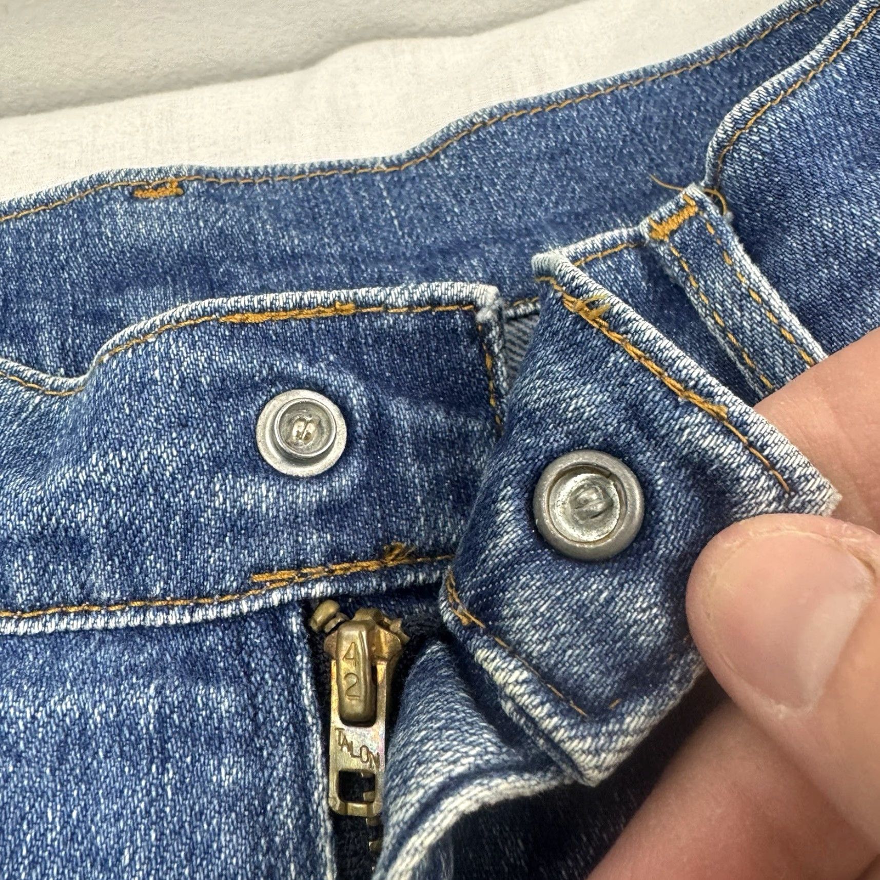 Lee Vintage Lee Jeans Womens 24x30 1970s Talon Zipper High Waist American Classic Size 34" / US 12 / IT 48 - 5 Thumbnail