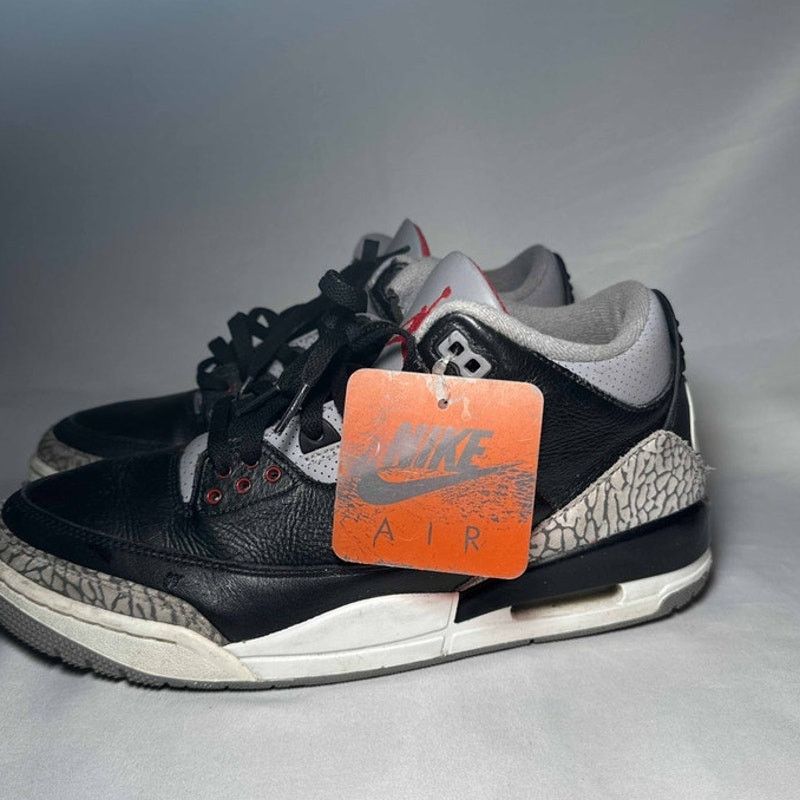 Jordan Brand × Nike Size 10 Air Jordan 3 Retro OG Black Cement 2024 Men's Shoes Size US 10 / EU 43 - 8 Thumbnail