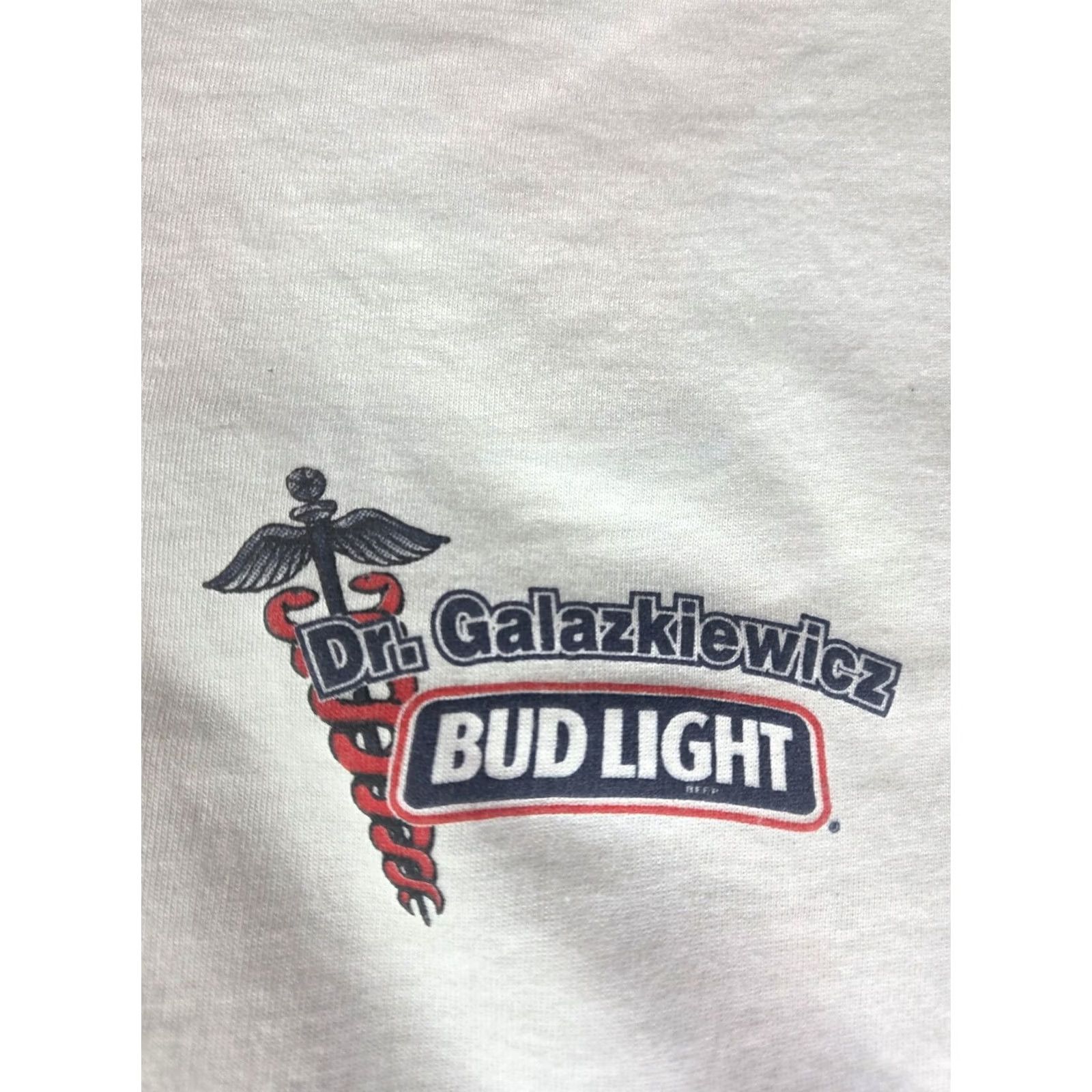 Budweiser VINTAGE Bud Light Dr. Galazkiewitz Yes I Am T Shirt XL Mens White Budweiser 1990s Size US XL / EU 56 / 4 - 2 Thumbnail