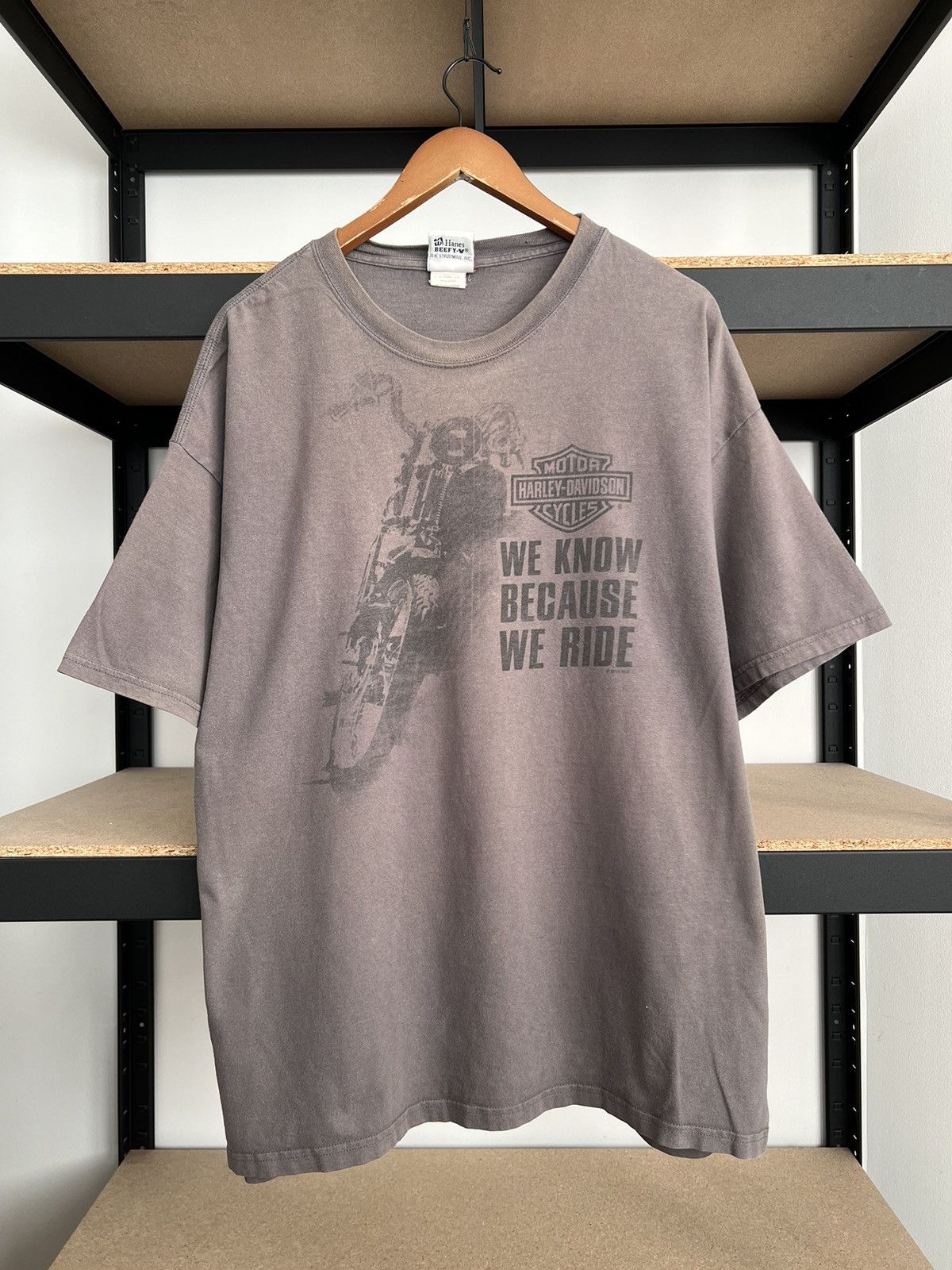 Harley Davidson Vintage 2011 Harley Davidson We Know Because We Ride T-shirt Size US XXL / EU 58 / 5 - 1 Thumbnail