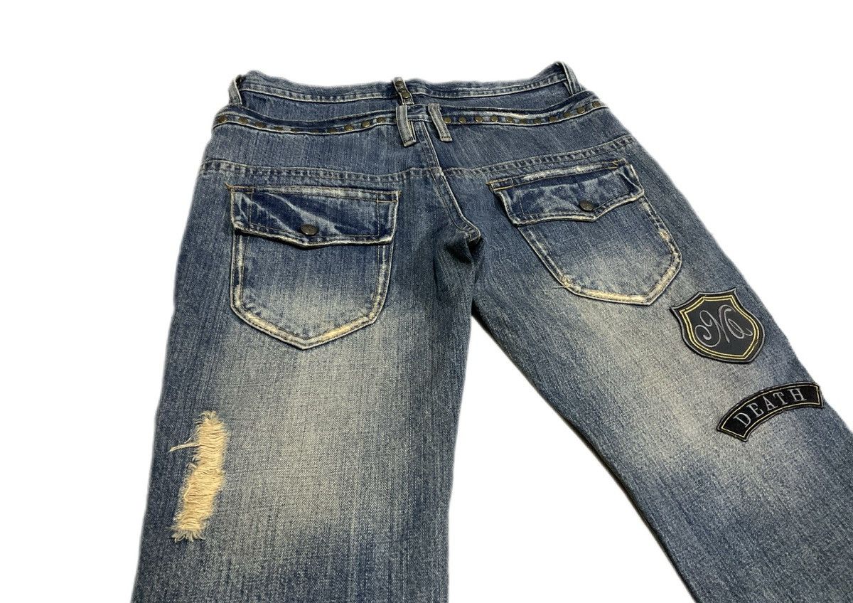 If Six Was Nine Midas Double Waist Lace Up Flared Denim Patchwork Size US 32 / EU 48 - 10 Thumbnail