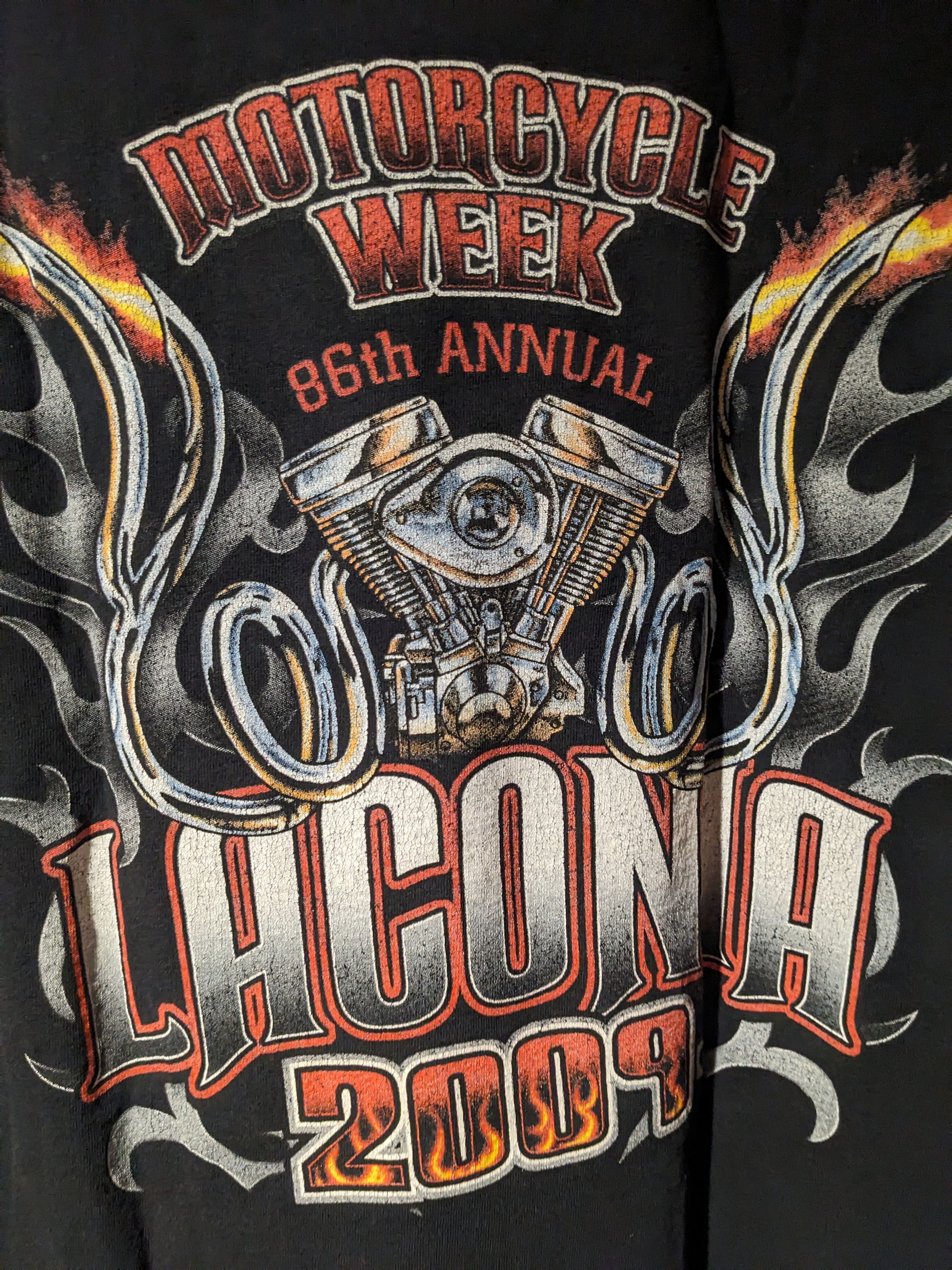 Harley Davidson × Vintage Vintage 2009 Laconia Bike Week Motorcycle XX-Large T-Shirt Size US XXL / EU 58 / 5 - 2 Thumbnail