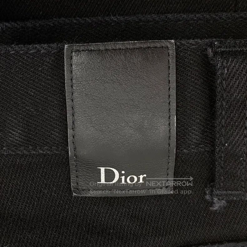 Dior Dior Black logo letter trim cotton casual denim trousers Size US 33 - 6 Thumbnail