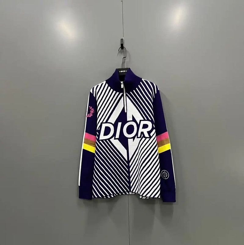Dior Dior Multicolor Cotton Striped Jacket 0089 Size L / US 10 / IT 46 - 1 Thumbnail