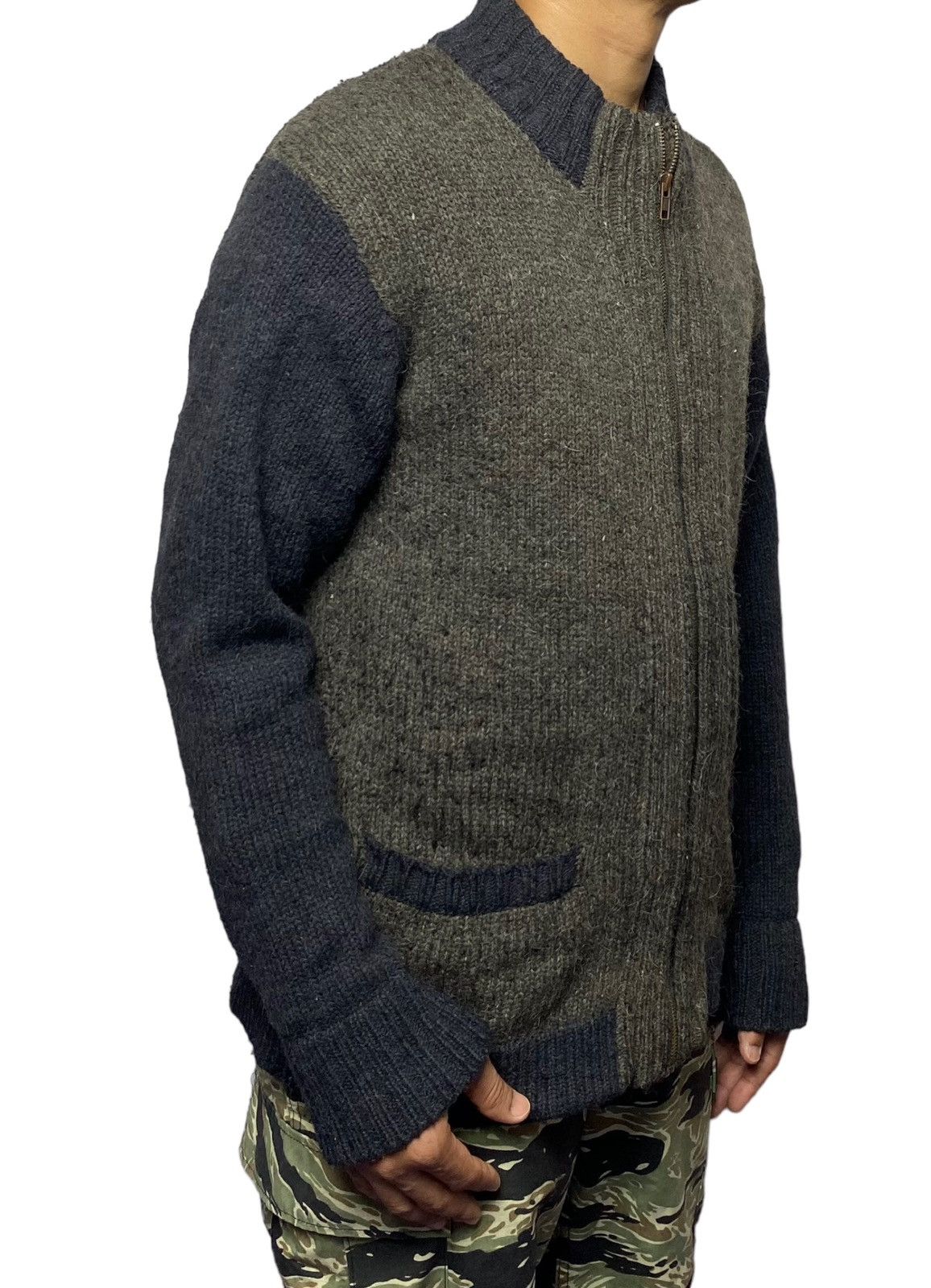 Issey Miyake Issey Miyake Tow Tones Knitted Full Zip Sweater Size US M / EU 48-50 / 2 - 4 Thumbnail