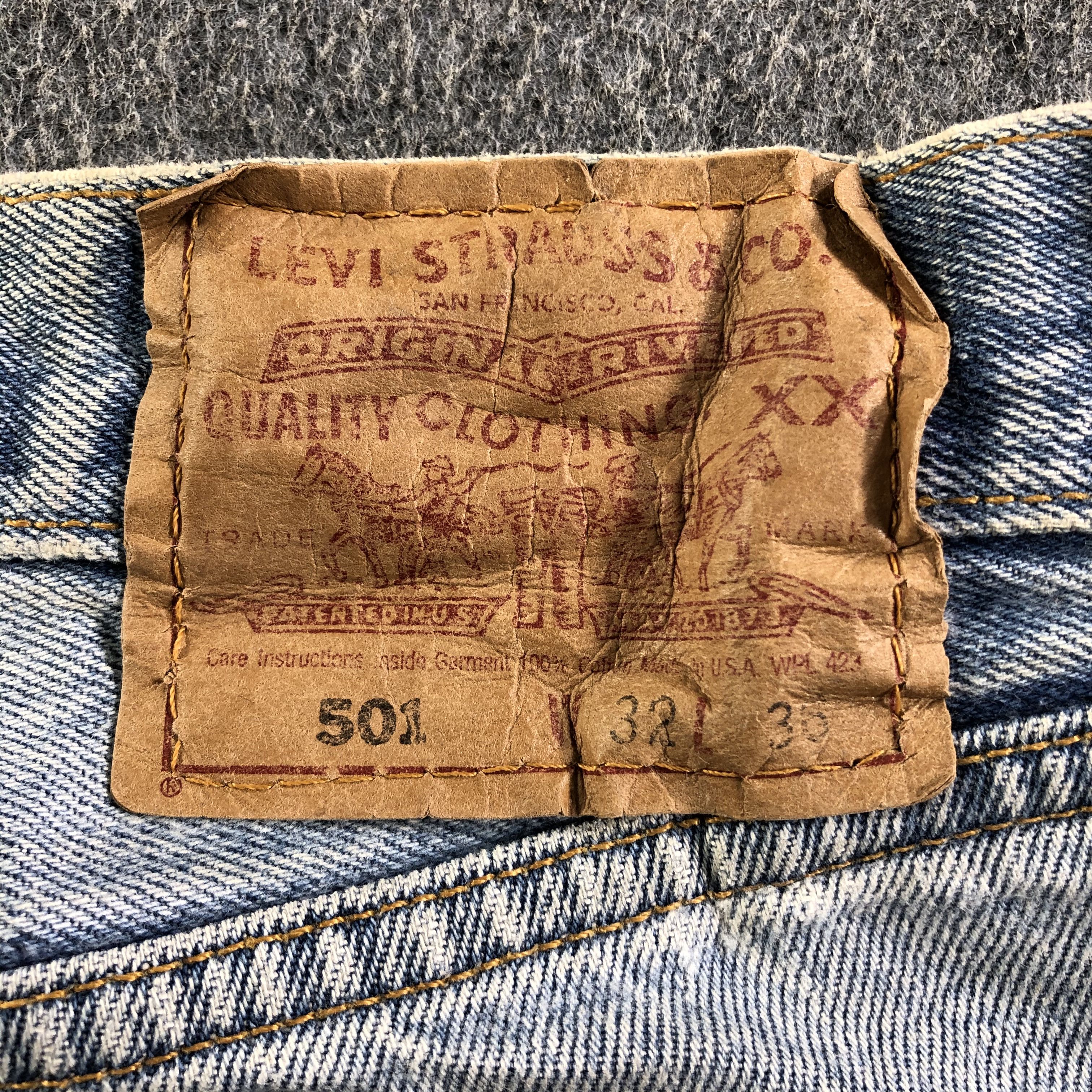 Levi's Vintage Light Wash Levis 501 Jeans-J3596 Size US 31 - 5 Thumbnail