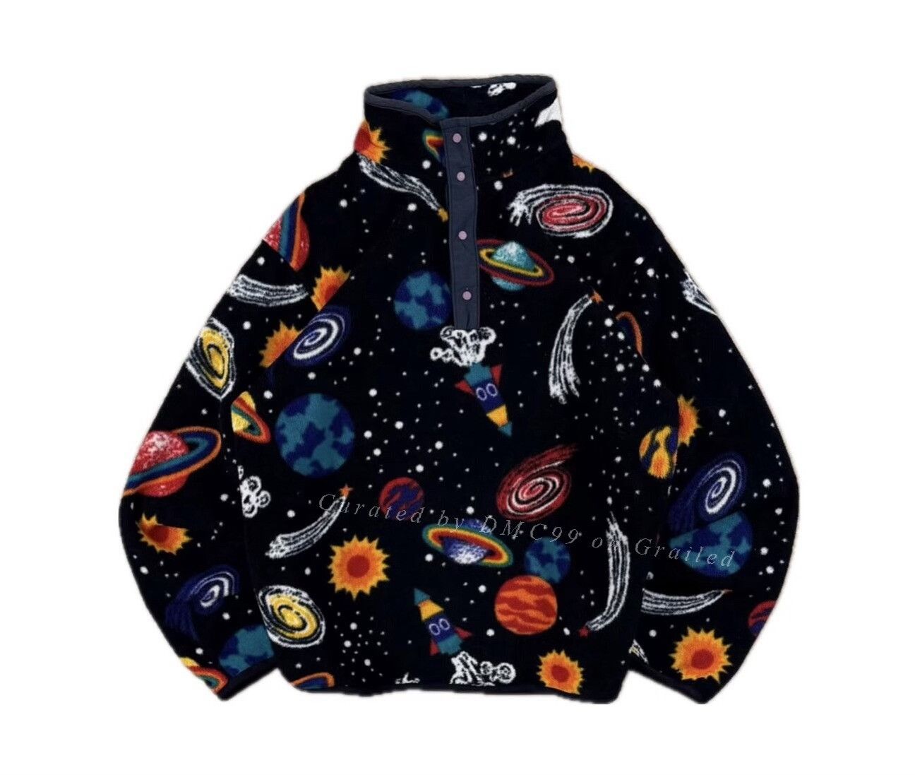 Vintage Vintage LLBean 90s Space Print Fleece Size US M / EU 48-50 / 2 - 1 Thumbnail