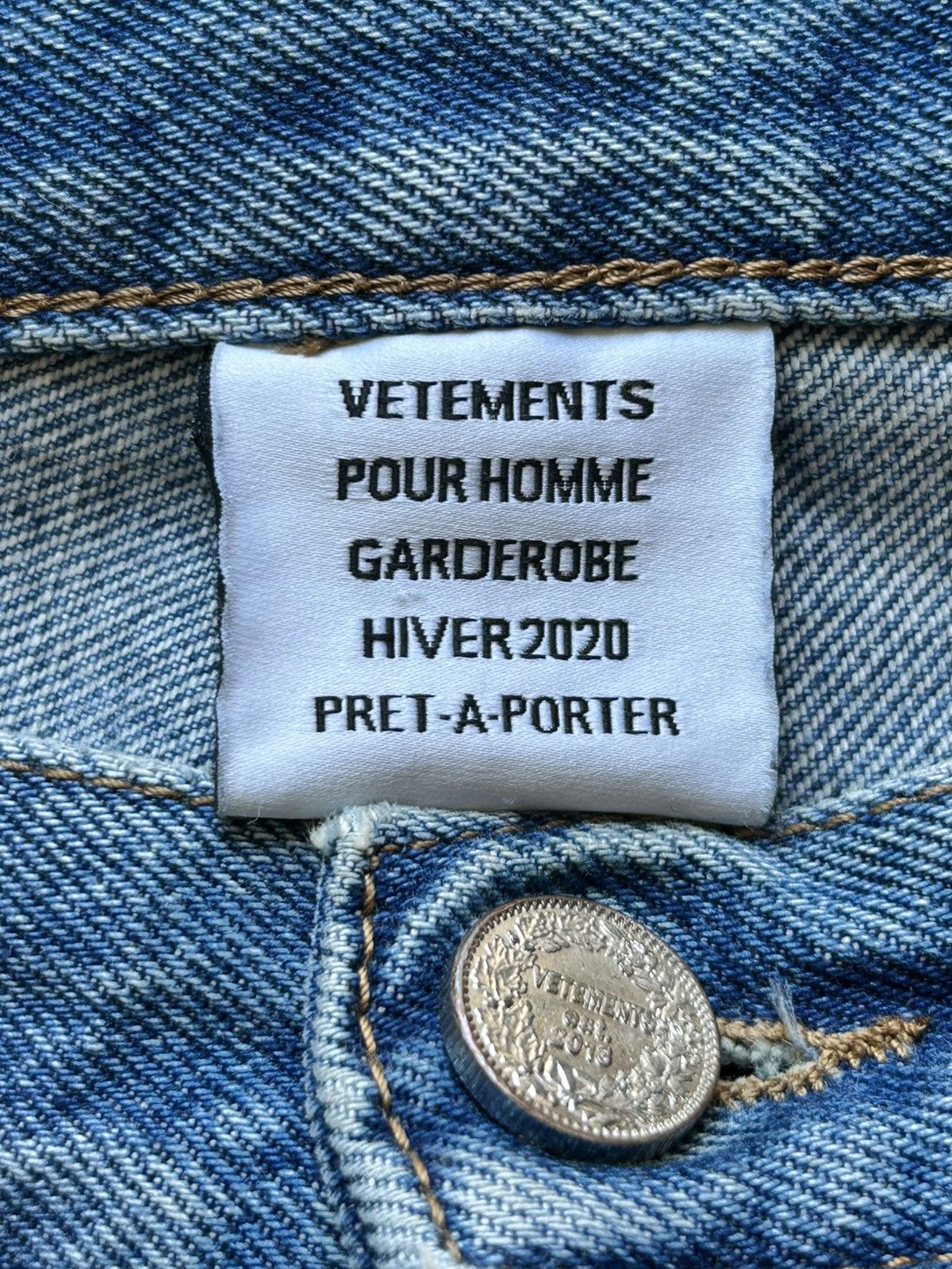 Vetements Vetements FW19 Error Code All Over Print Denim Size US 29 - 5 Thumbnail
