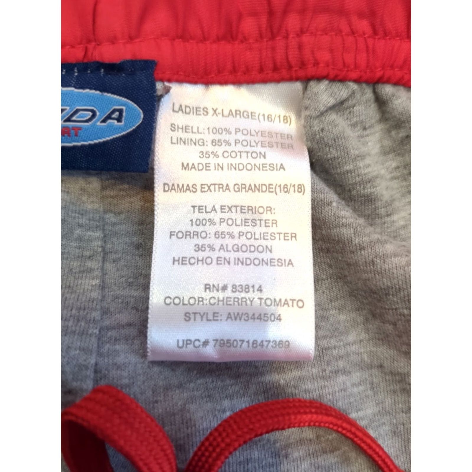 Vintage VINTAGE Fuda Track Pants Women XL Red Polyester Lined Pockets Drawstring Straight Style Sports Pants Mens Women Girls Size 40" / US 18 - 5 Thumbnail