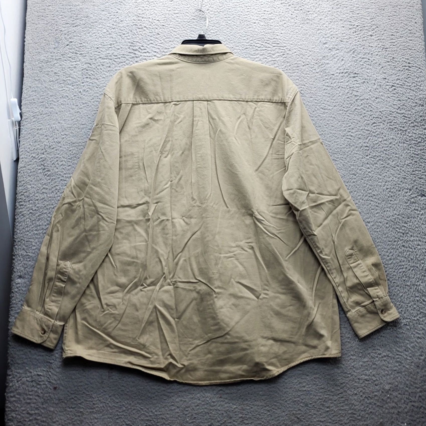 Vintage Tyndale Flame Resistant Shirt Men 2XL Brown Long Sleeve Flap Pockets Button Down - Premium Quality & Features Size US XXL / EU 58 / 5 - 2 Thumbnail