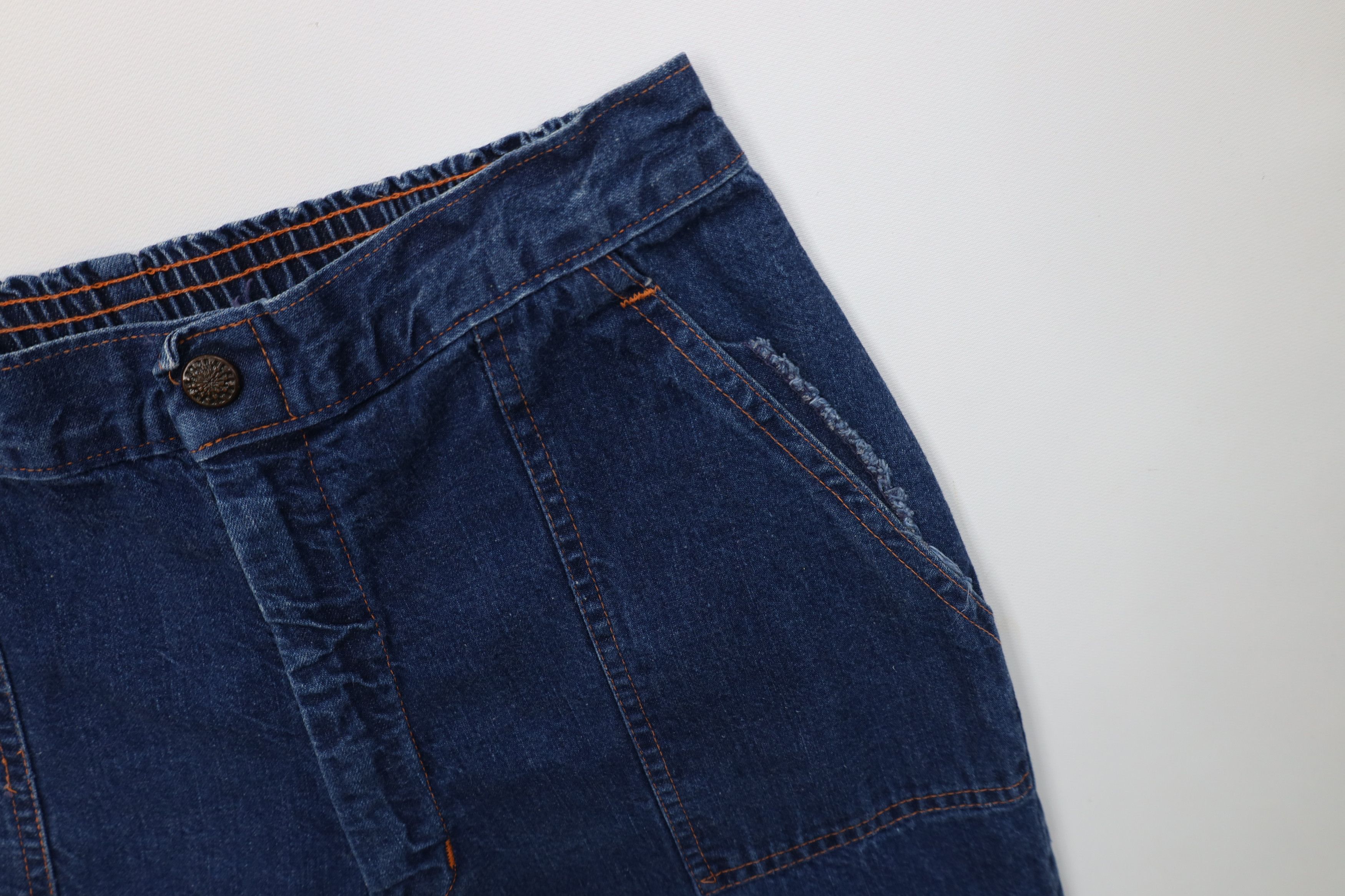 Vintage Vintage 70s Streetwear Utility Wide Leg Bell Bottoms Jeans Size 27" / US 4 / IT 40 - 8 Thumbnail