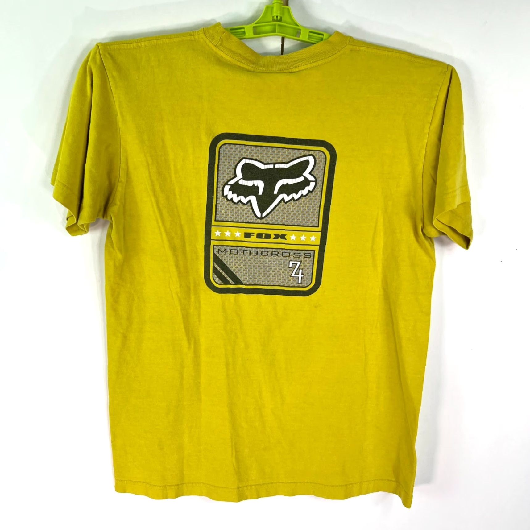 Vintage VINTAGE Fox Motocross T-Shirt Adult M Yellow Graphic Heavyweight Crew Neck Mens Size US M / EU 48-50 / 2 - 5 Thumbnail