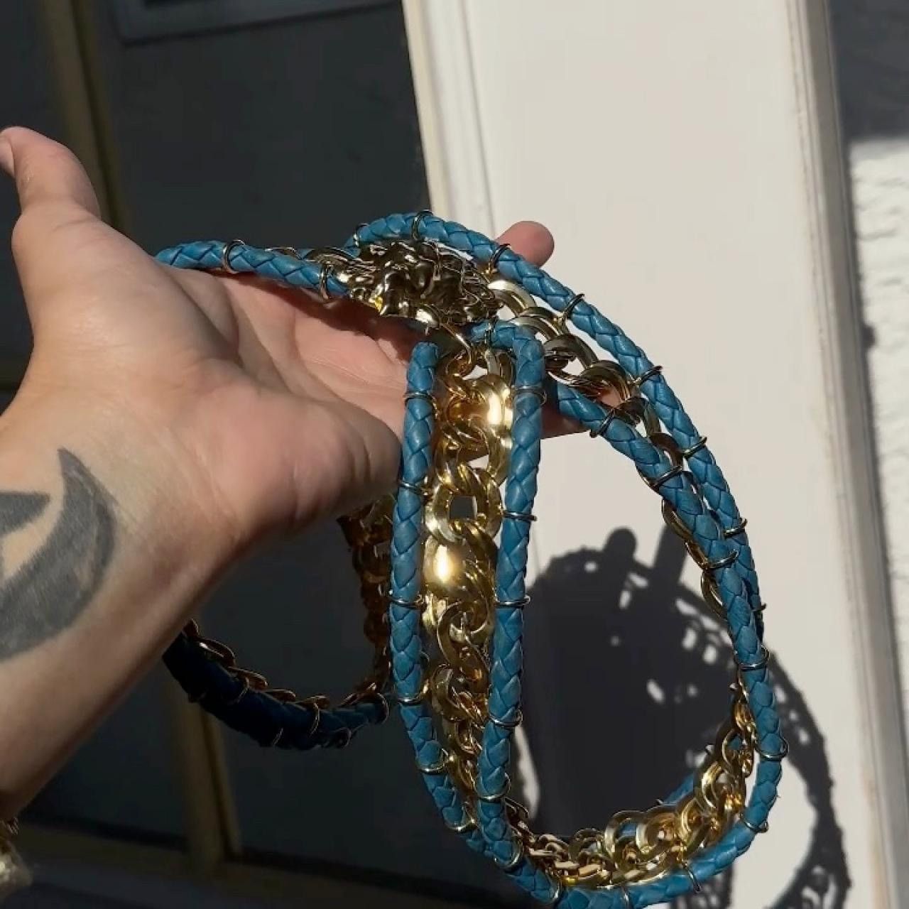 Bottega Veneta Bottega Veneta SUPER ARCHIVAL Gold Leather Lion Head Belt Size ONE SIZE - 10 Thumbnail