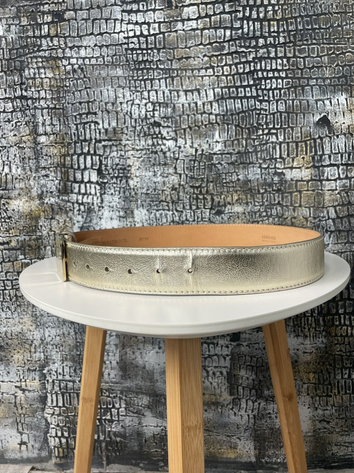 Versace Versace Medusa Buckle Leather Belt Size ONE SIZE - 9 Thumbnail