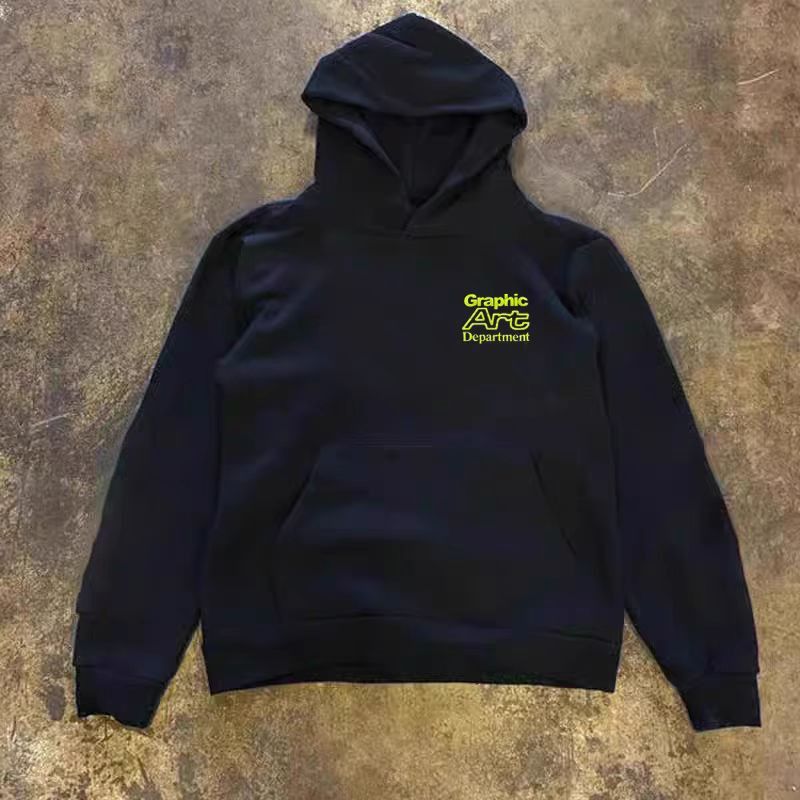 Japanese Brand × Vintage Black washed retro letter print hoodie y2k Size US L / EU 52-54 / 3 - 2 Thumbnail