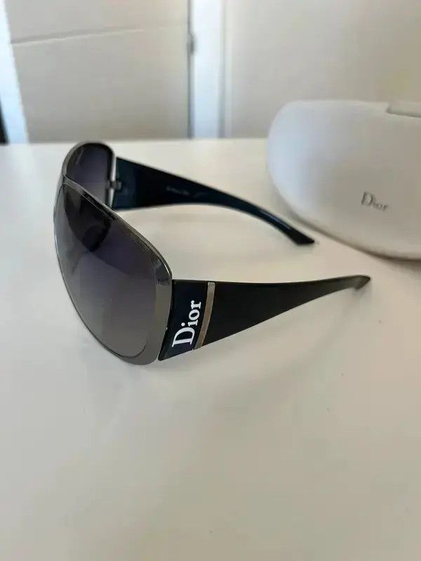 Dior × John Galliano × Vintage DIOR Sunglasses Ski 1 Galliano Era 2003 Wrap Shield Mask Ski Size ONE SIZE - 1 Thumbnail