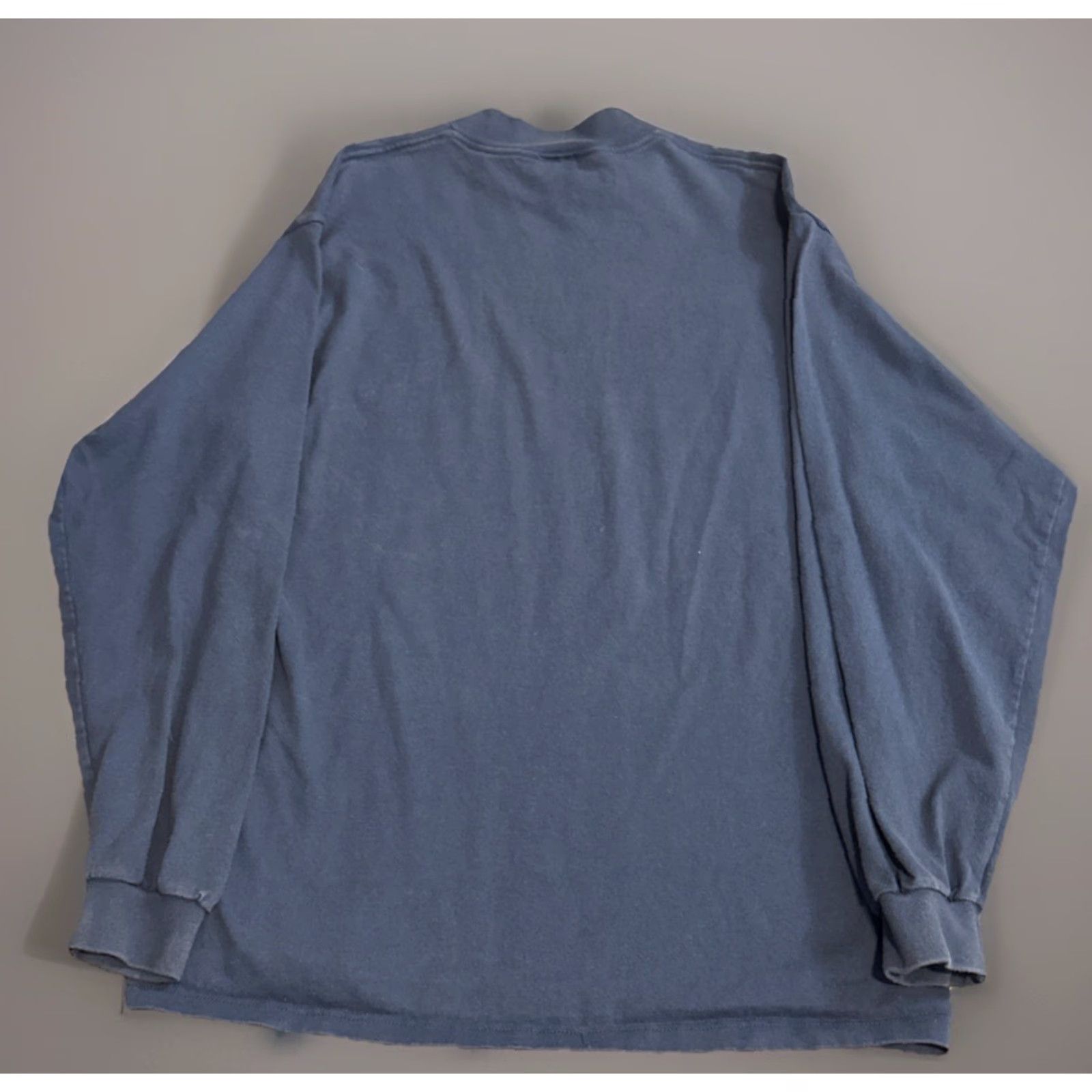 Nike VINTAGE Nike Spell Out Swoosh Mock Neck Shirt M Light Blue 90s Mens Size US M / EU 48-50 / 2 - 2 Thumbnail
