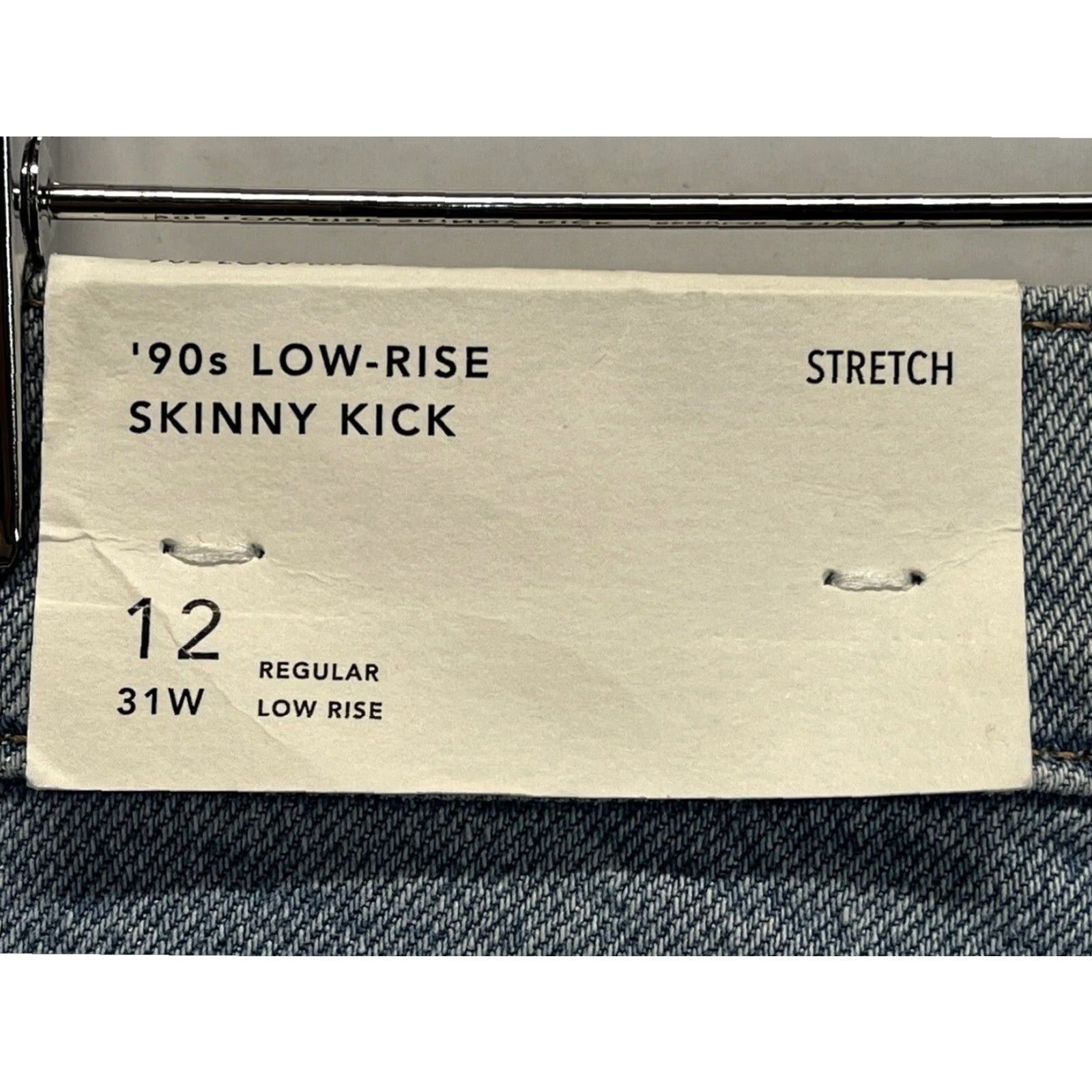 American Eagle Outfitters American Eagle Low Rise Raw Hem Skinny Kick Flare Denim Jeans Women Blue Size 12 Size 34" / US 12 / IT 48 - 6 Thumbnail