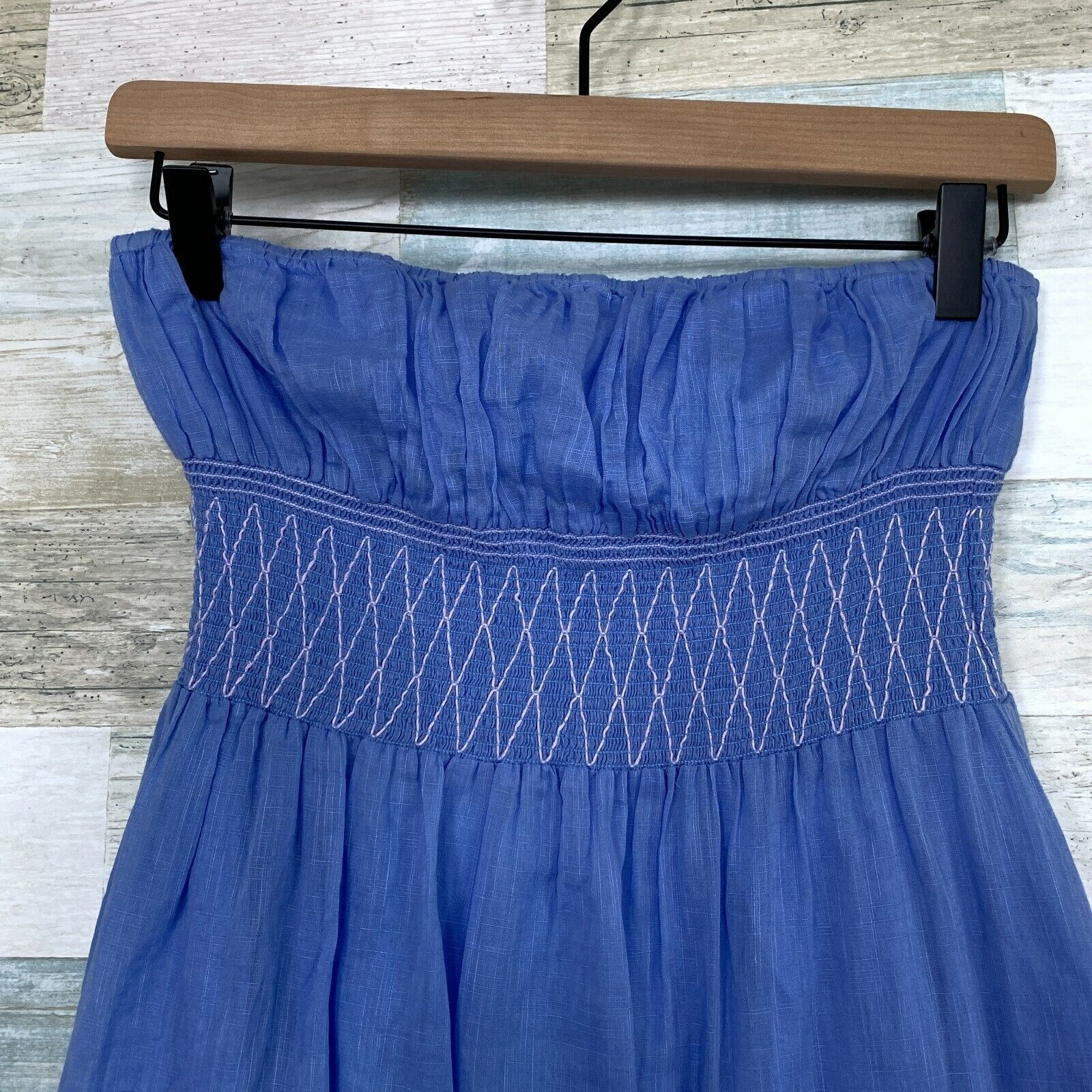 J.Crew J Crew Cabana Strapless Midi Dress Blue Womens 2 Size XS / US 0-2 / IT 36-38 - 2 Thumbnail