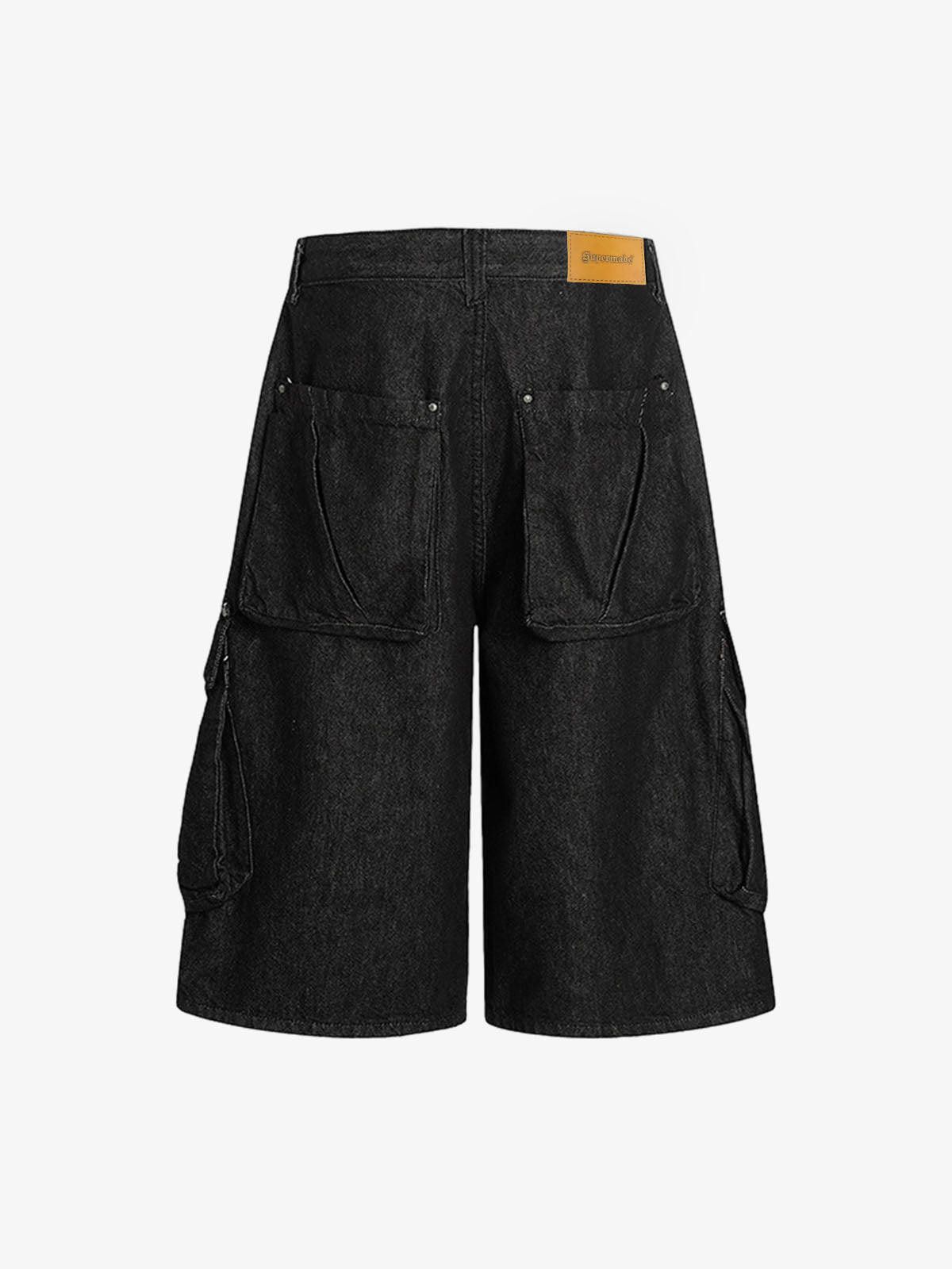 Other Retro Drape Baggy Straight Workwear Denim Shorts Size US 32 / EU 48 - 3 Thumbnail
